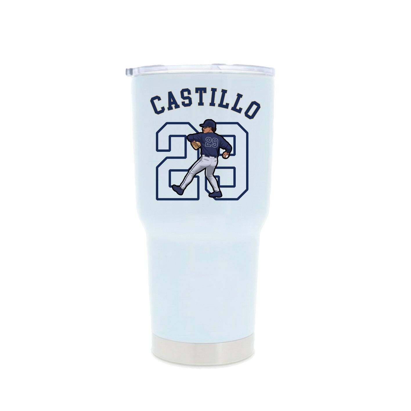 30oz Stainless Steel Tumbler — Shirsey Arch in White