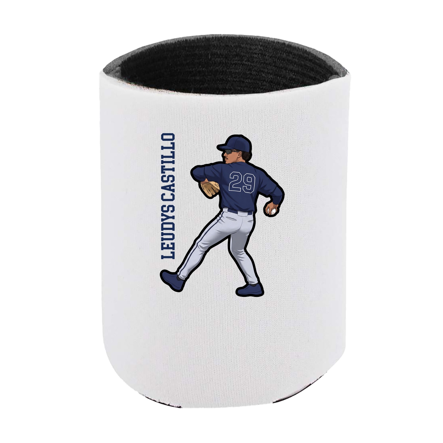 Can Holder — Name Vertical in White