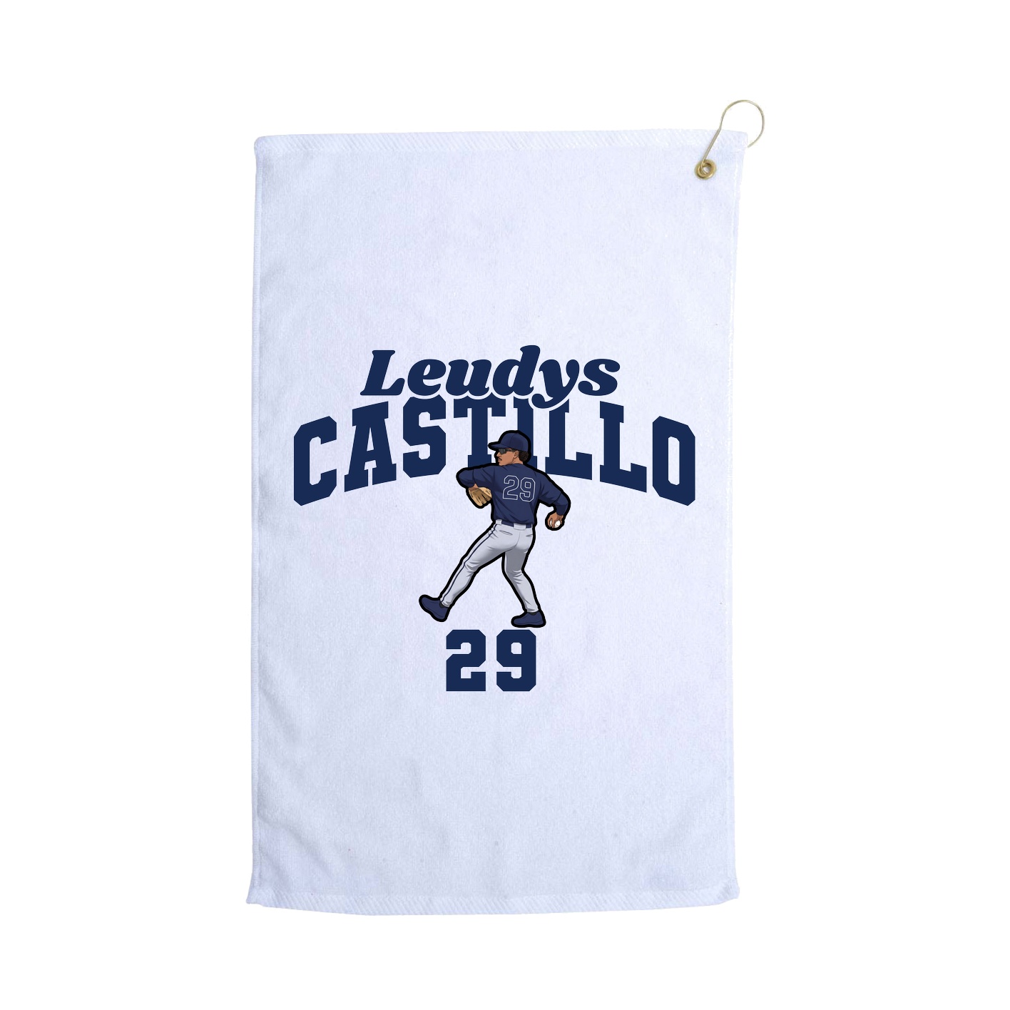 Golf Towel — Signature Arch in White