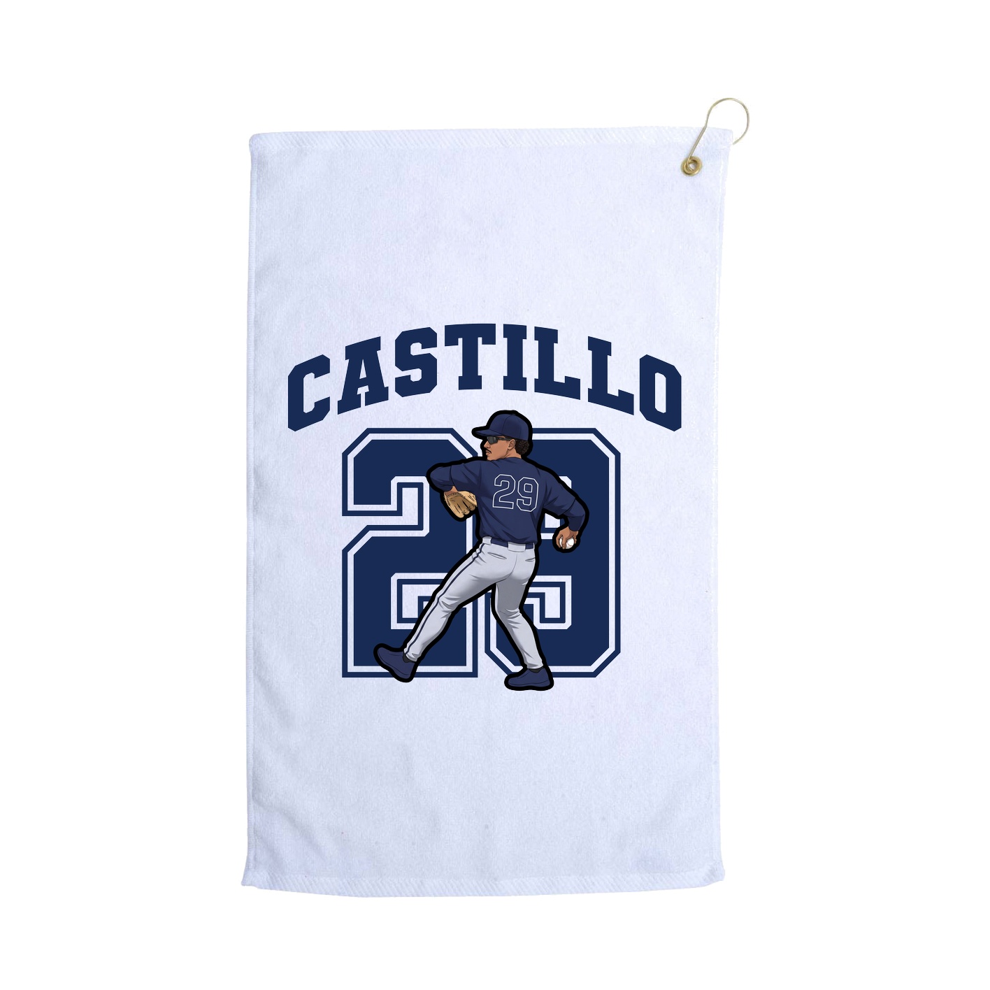 Golf Towel — Number in White