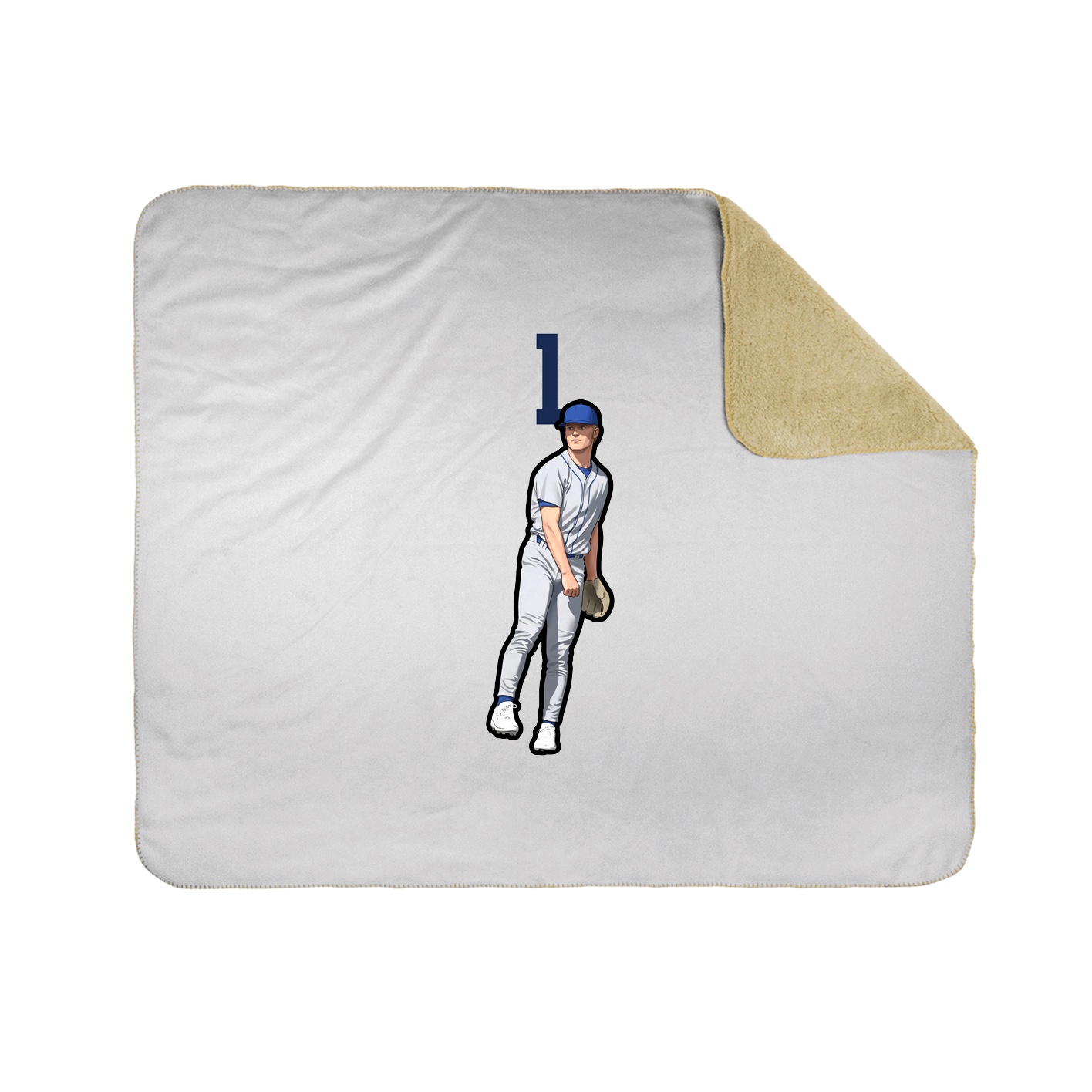 Throw Blanket — Number Top in White
