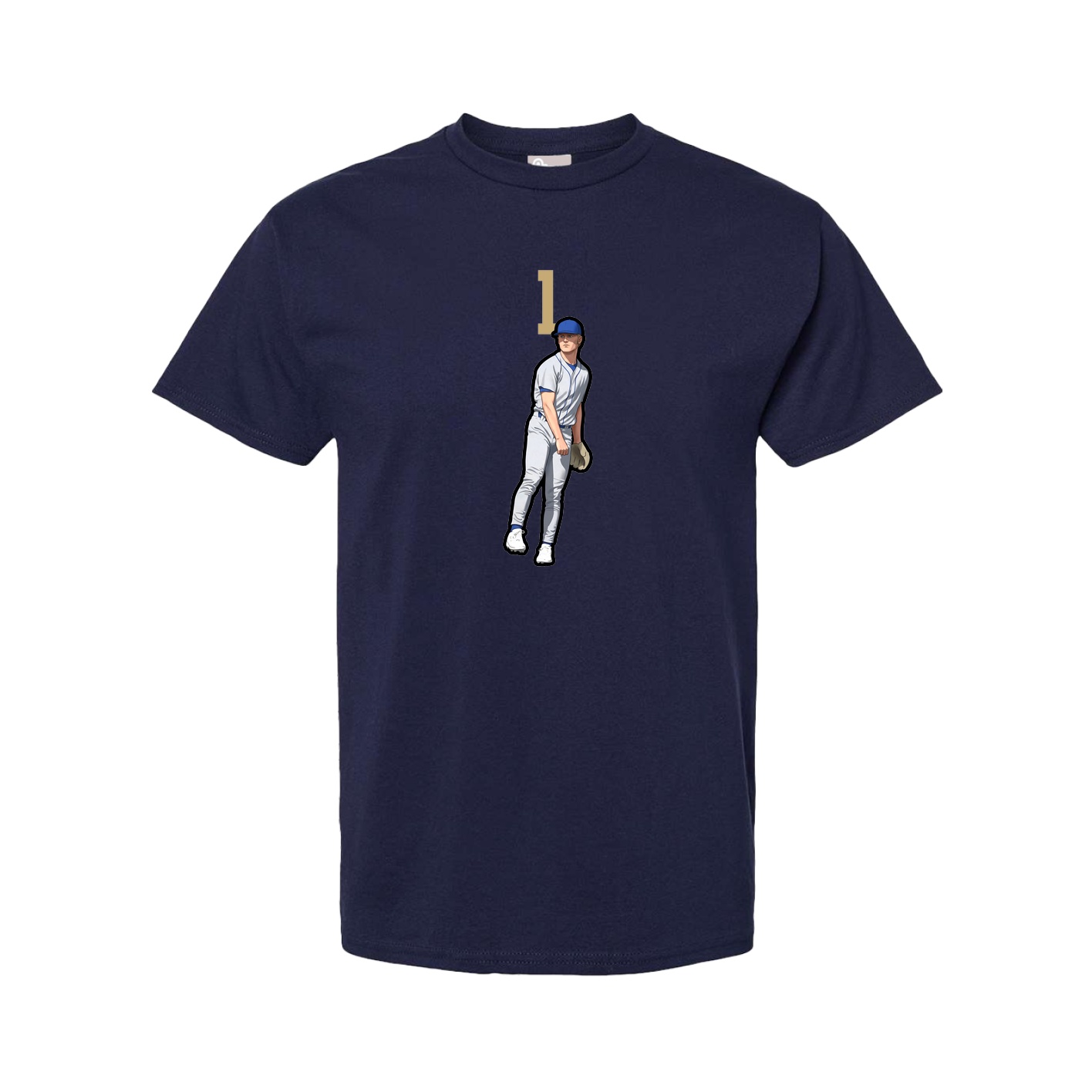 Youth Tee — Number Top in Navy