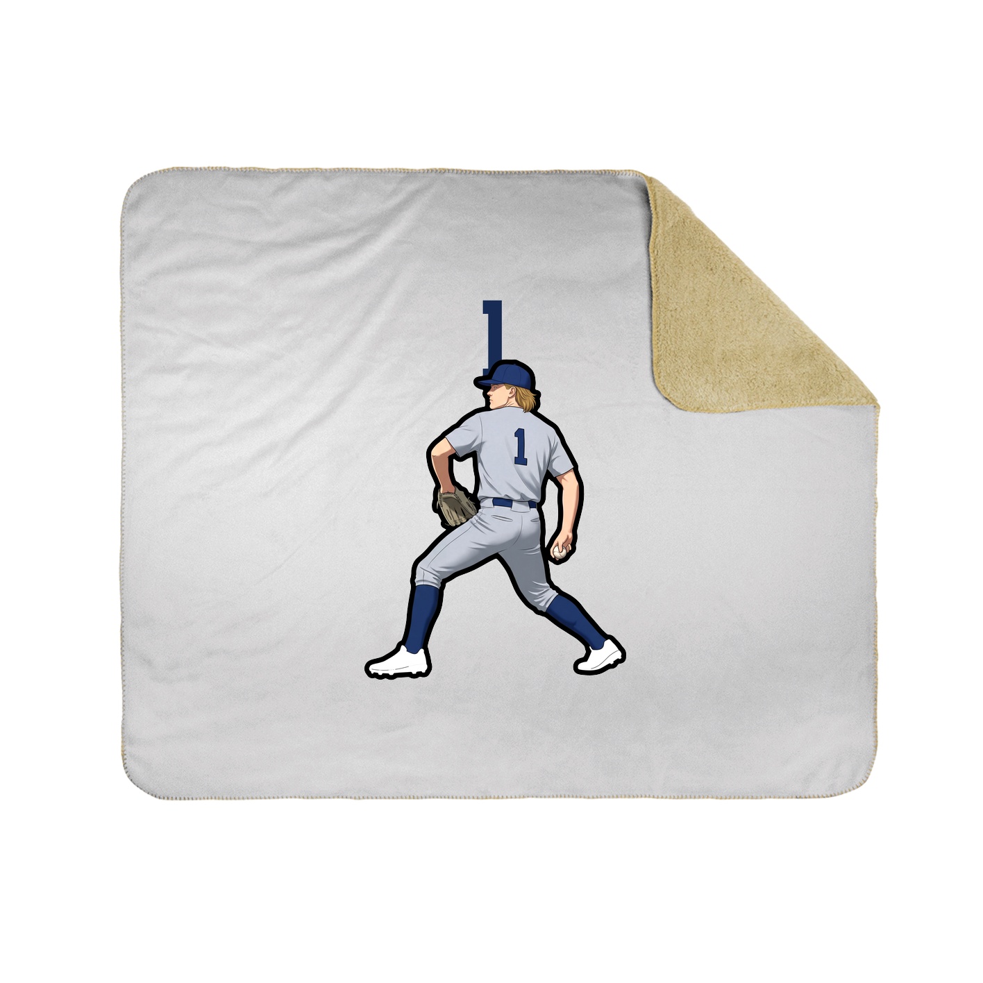 Throw Blanket — Number Top in White