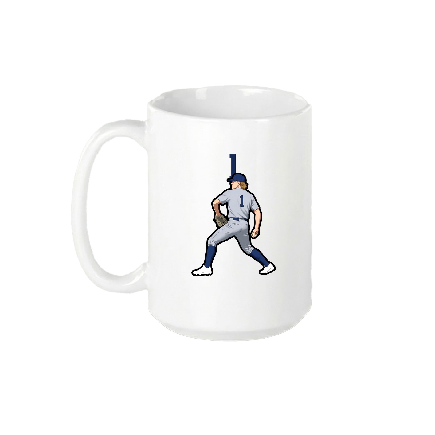 15oz Coffee Mug — Number Top in White