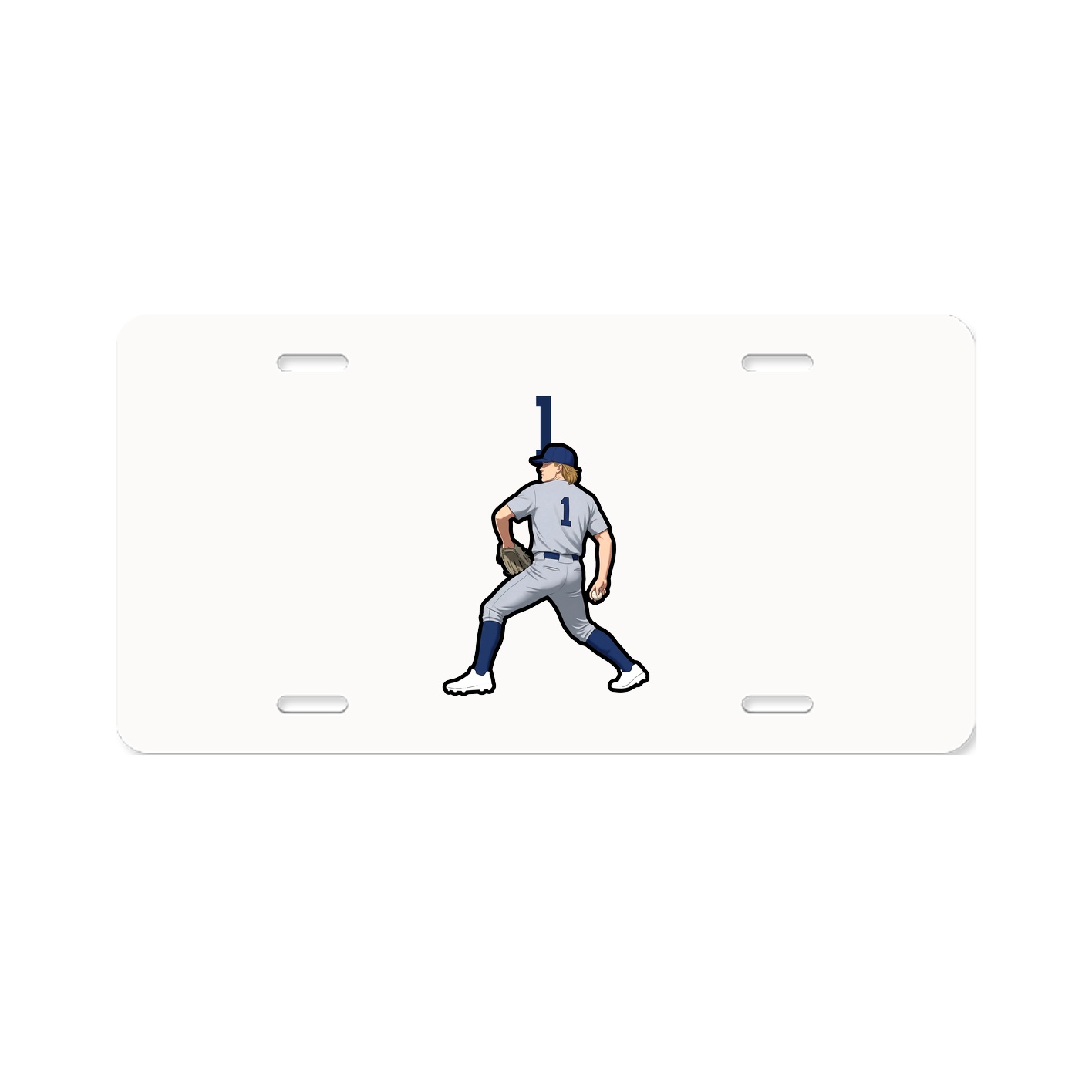 License Plate — Number Top in Classic
