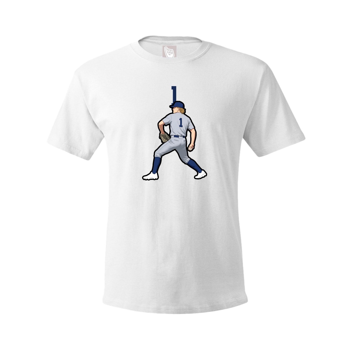 Youth Tee — Number Top in White
