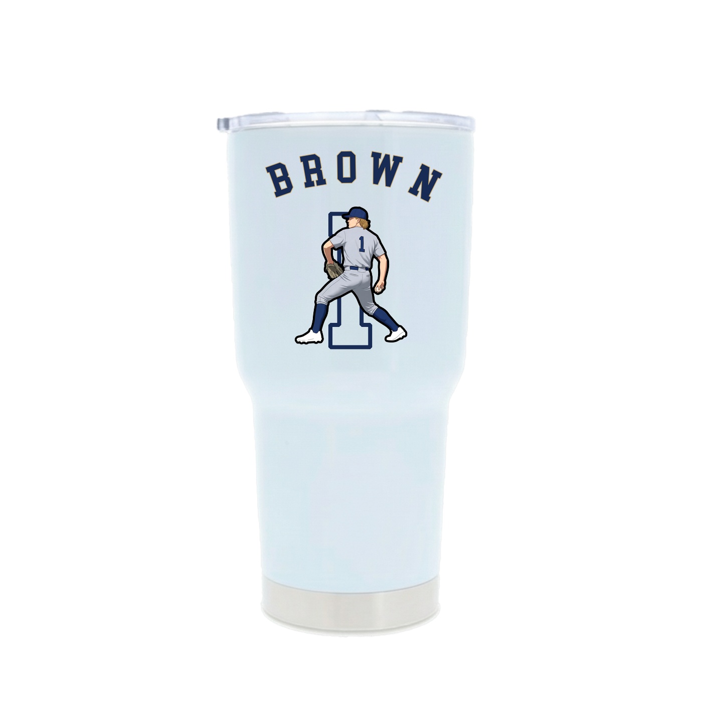 30oz Stainless Steel Tumbler — Shirsey Arch in White