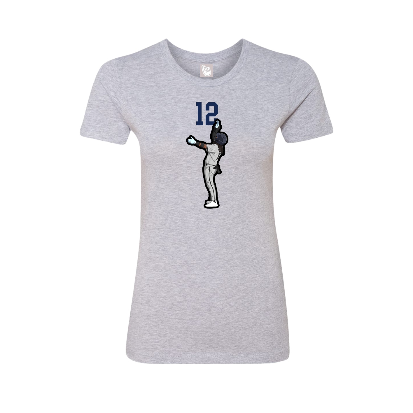 Womens Tee — Number Top in Grey