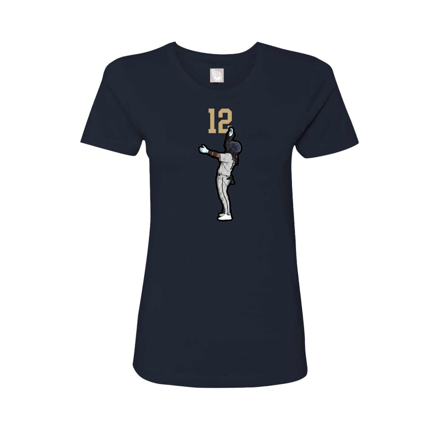 Womens Tee — Number Top in Navy