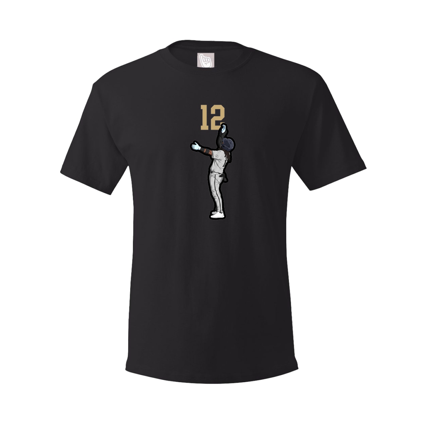 Youth Tee — Number Top in Black
