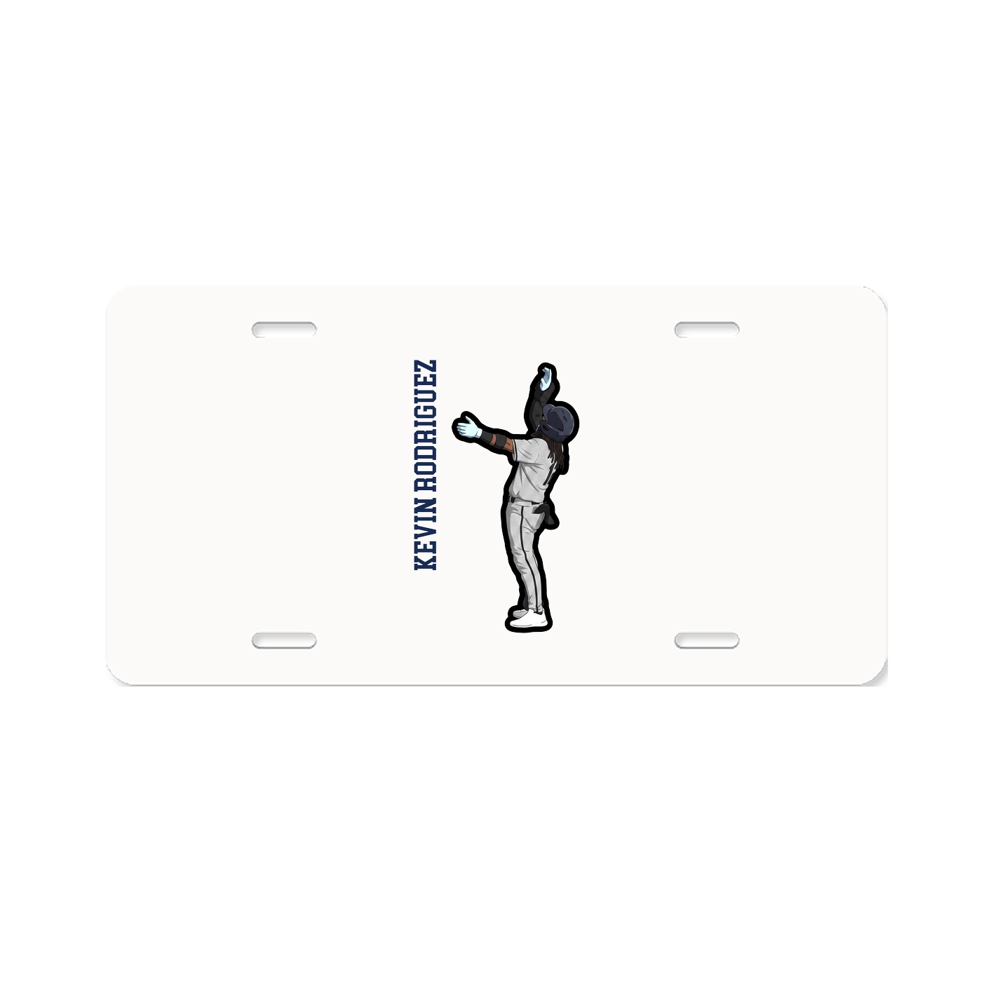 License Plate — Name Vertical in Classic