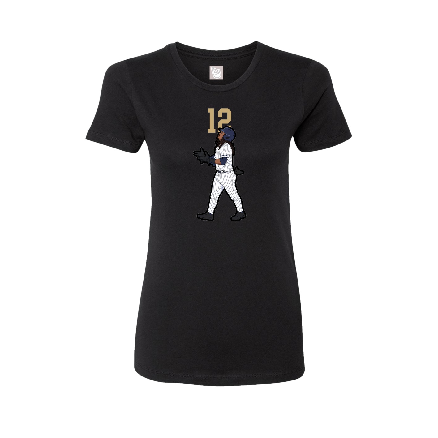 Womens Tee — Number Top in Black