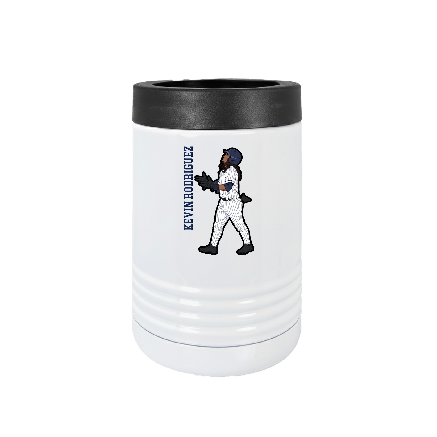 Beverage Holder — Name Vertical in White