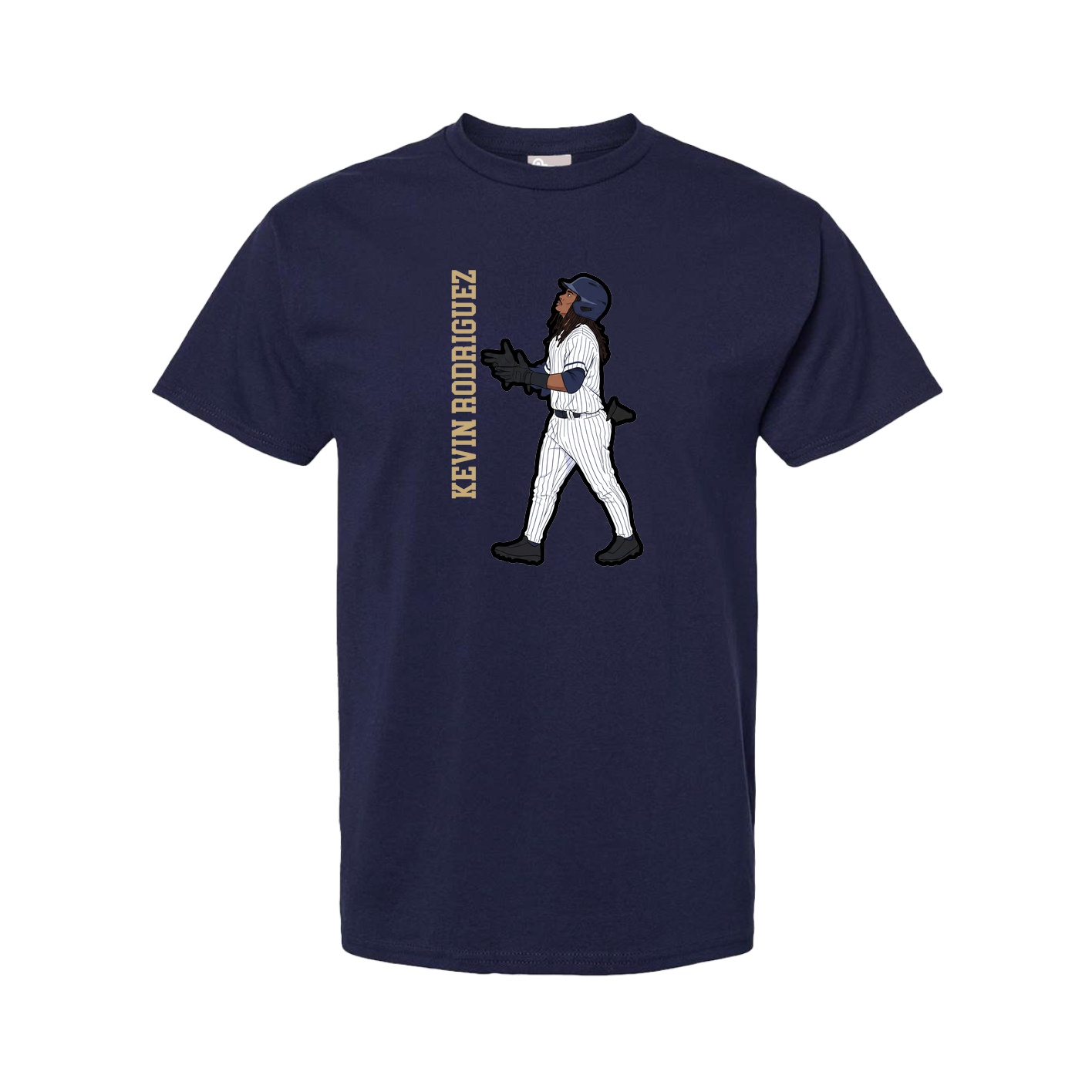 Youth Tee — Name Vertical in Navy