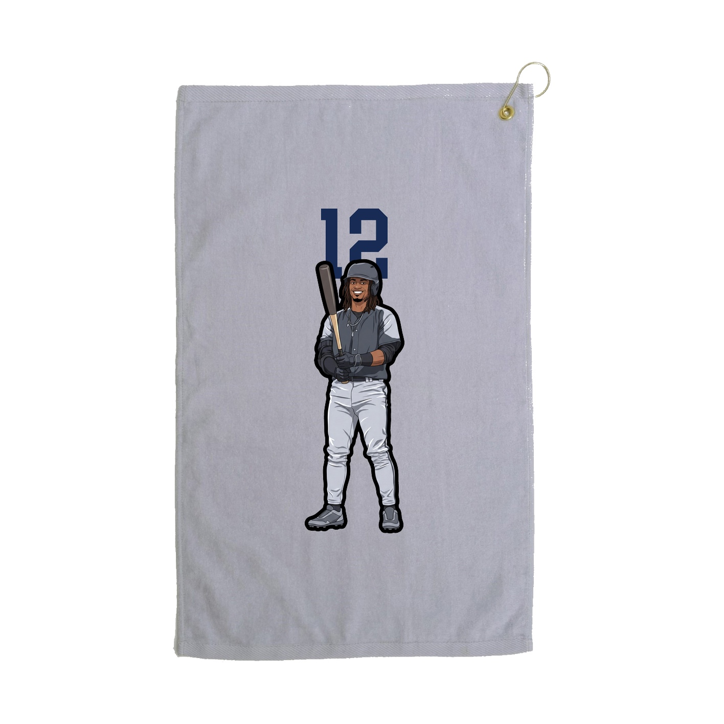 Golf Towel — Number Top in Grey