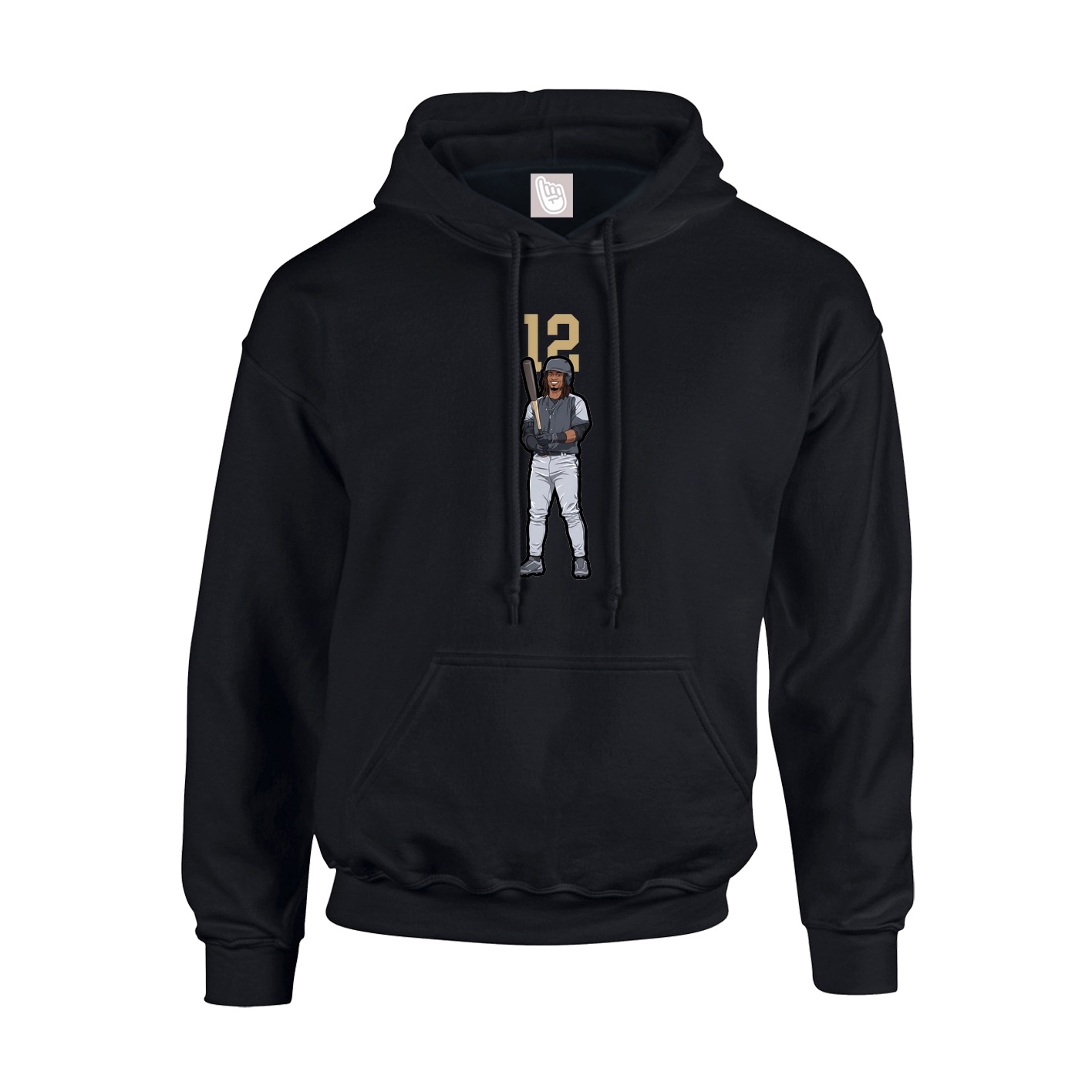 Hoodie — Number Top in Black