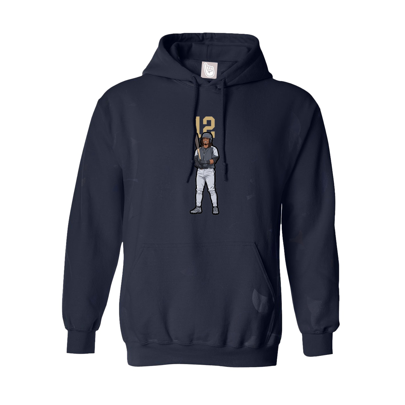 Hoodie — Number Top in Navy