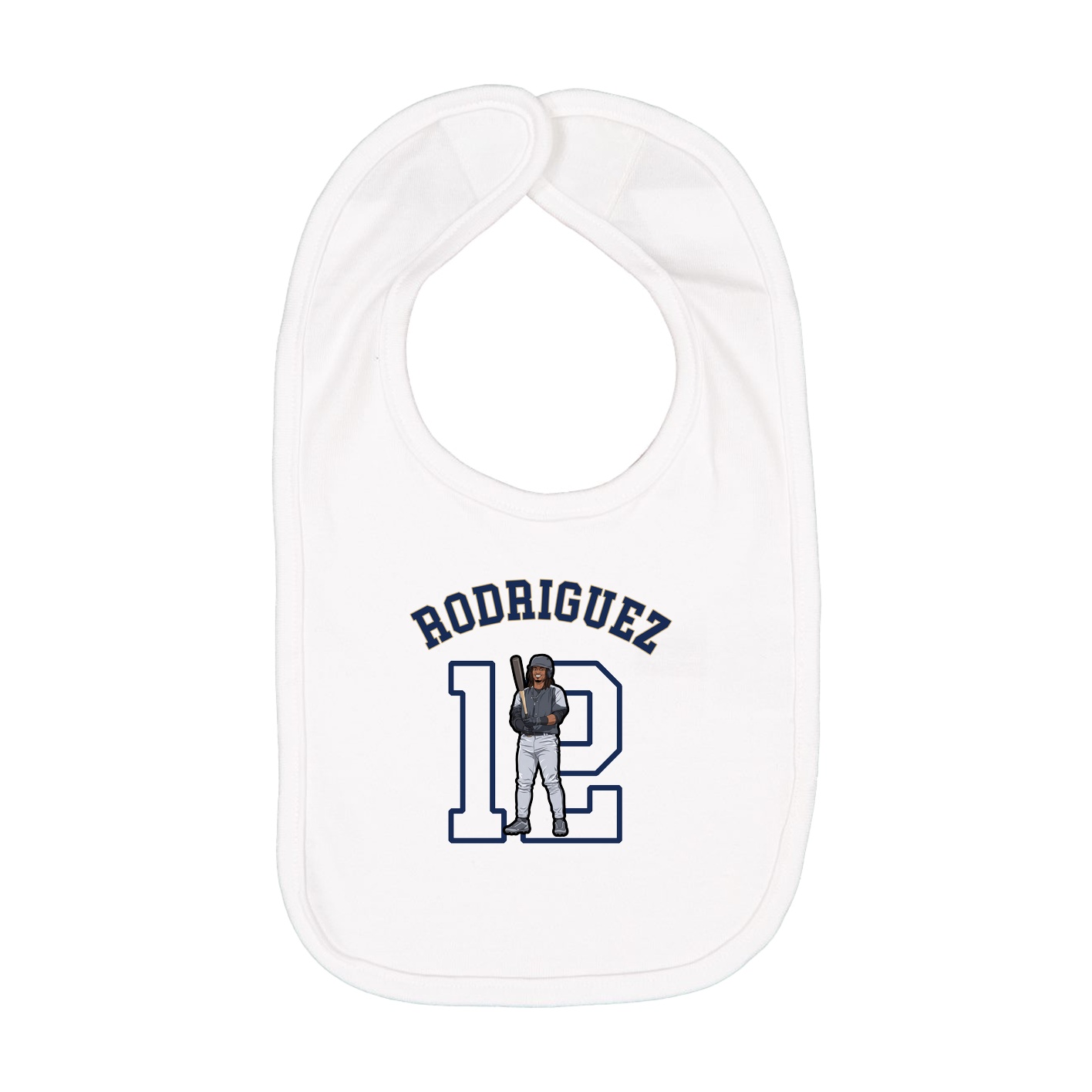 Infant Bib — Shirsey Arch in White