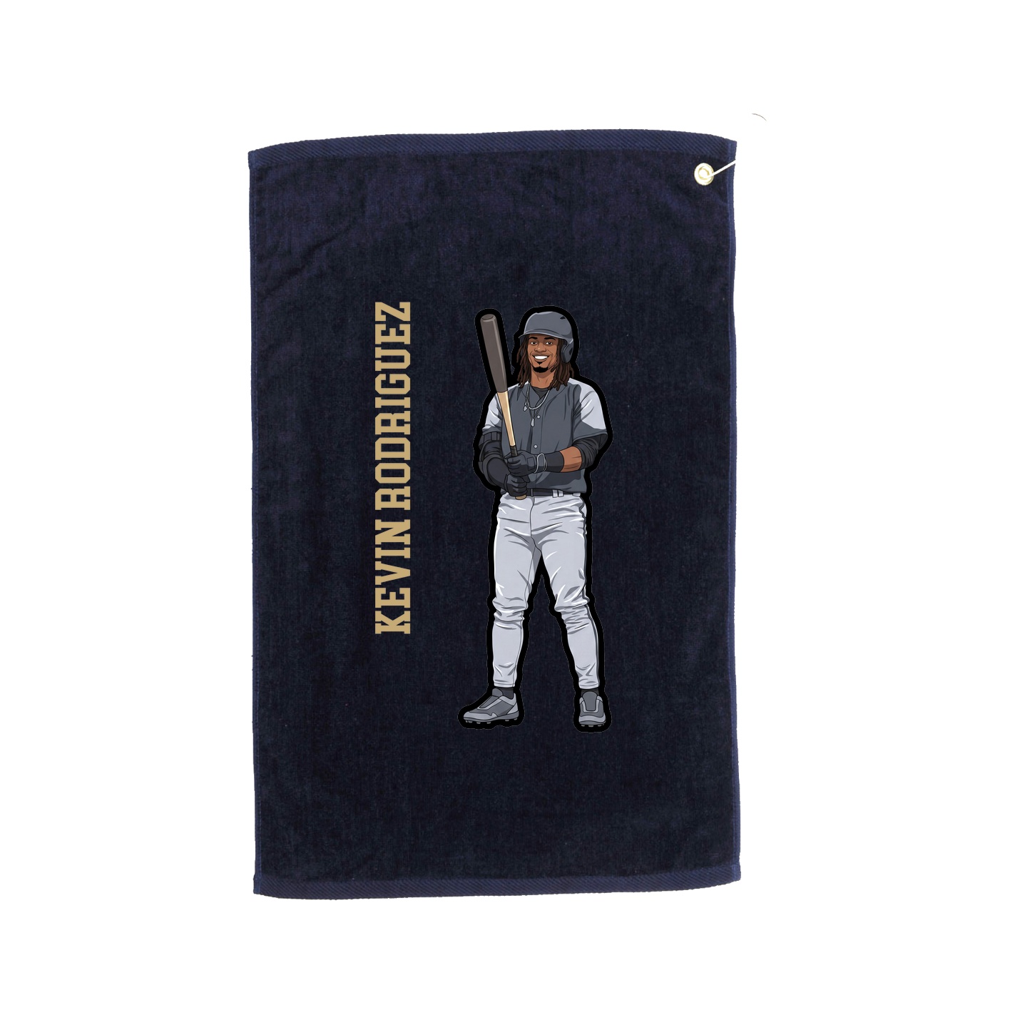 Golf Towel — Name Vertical in Navy