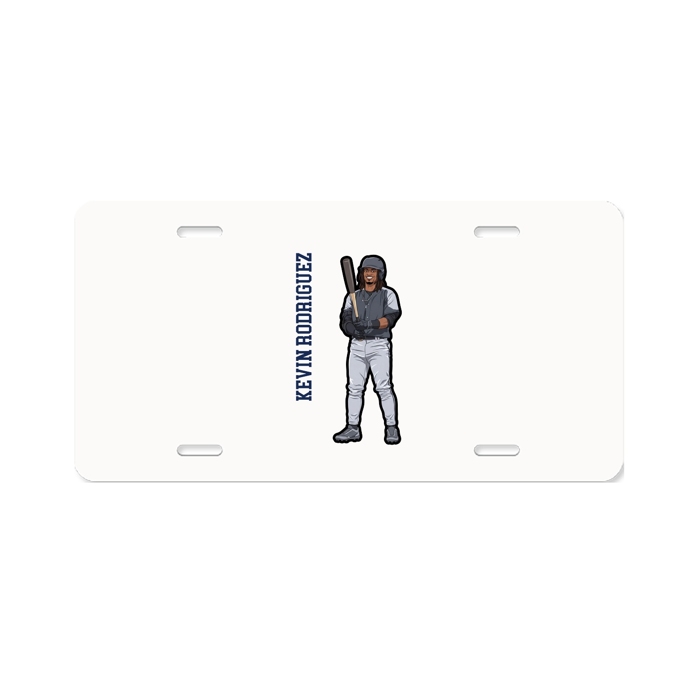 License Plate — Name Vertical in Classic
