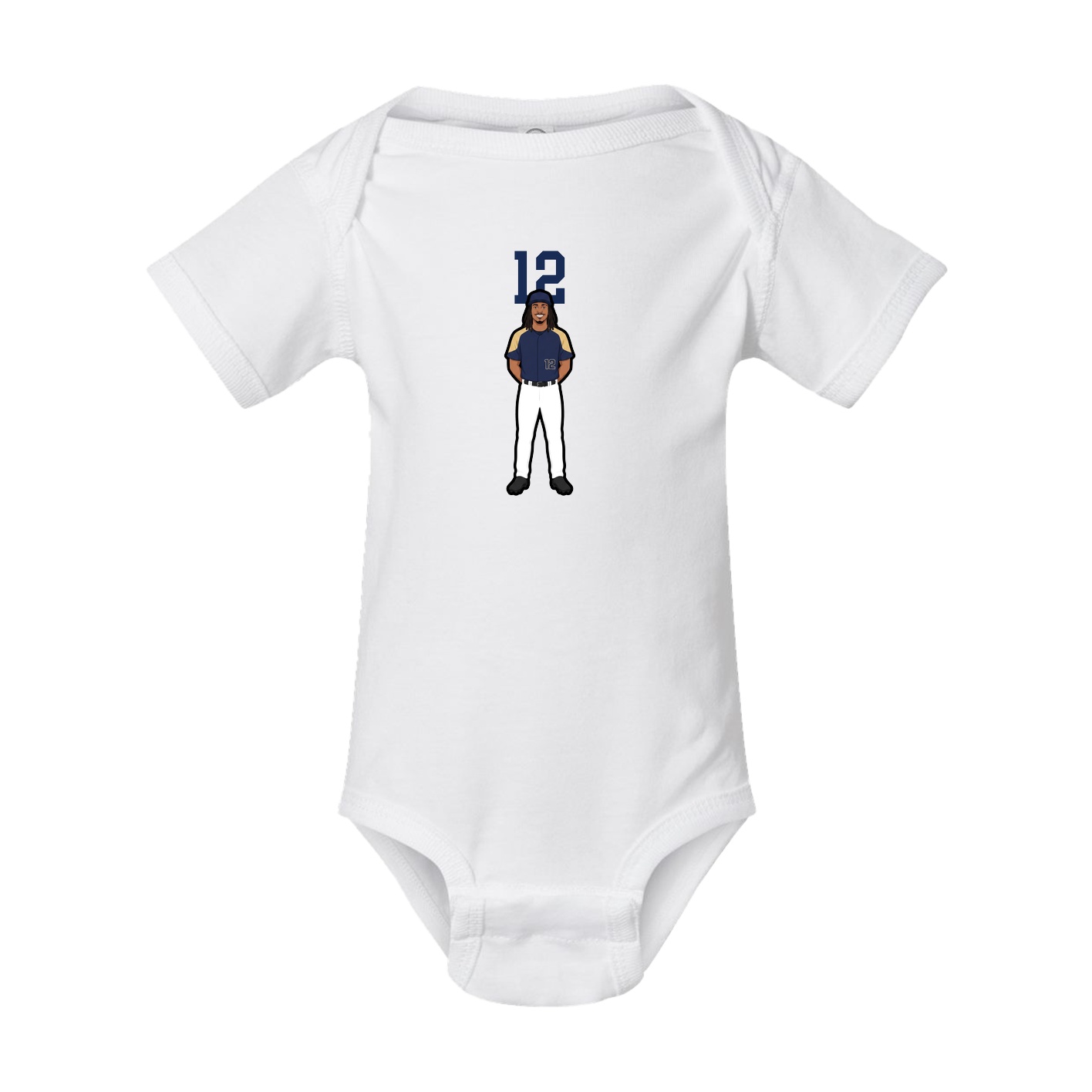 Baby Onesie — Number Top in White
