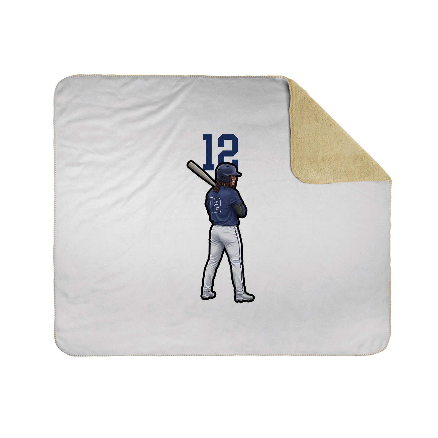 Throw Blanket — Number Top in White