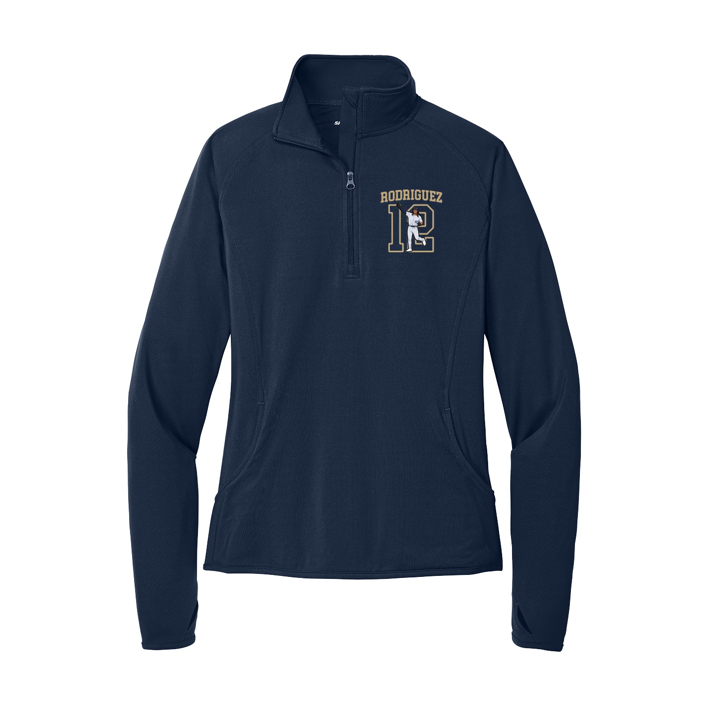 Women's Q-Zip Pullover — Shirsey in Navy
