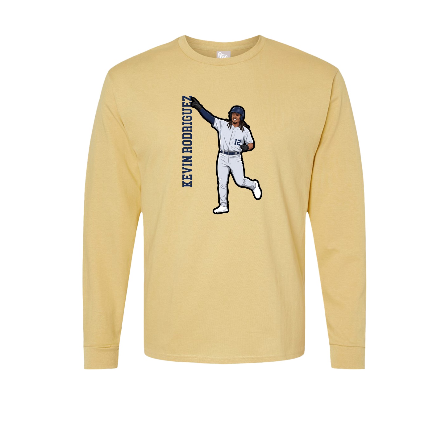 Long Sleeve Tee — Name Vertical in Vegas Gold