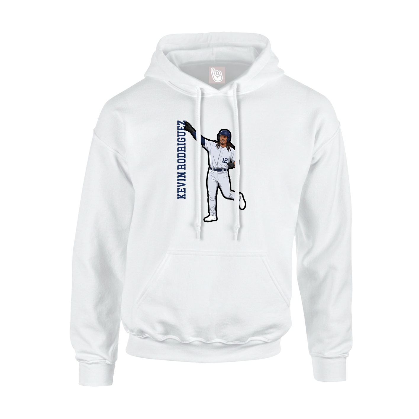 Hoodie — Name Vertical in White