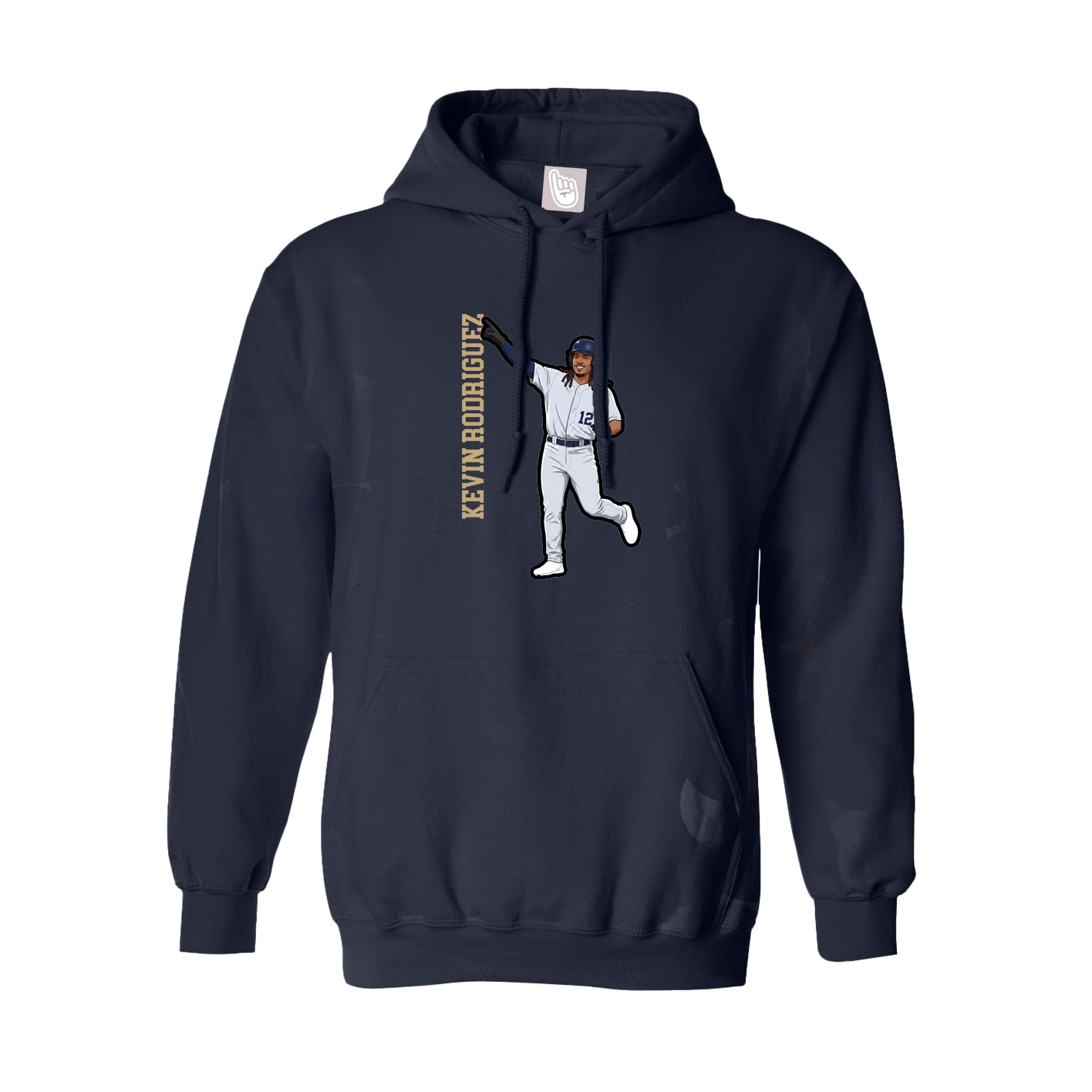 Youth Hoodie — Name Vertical in Navy