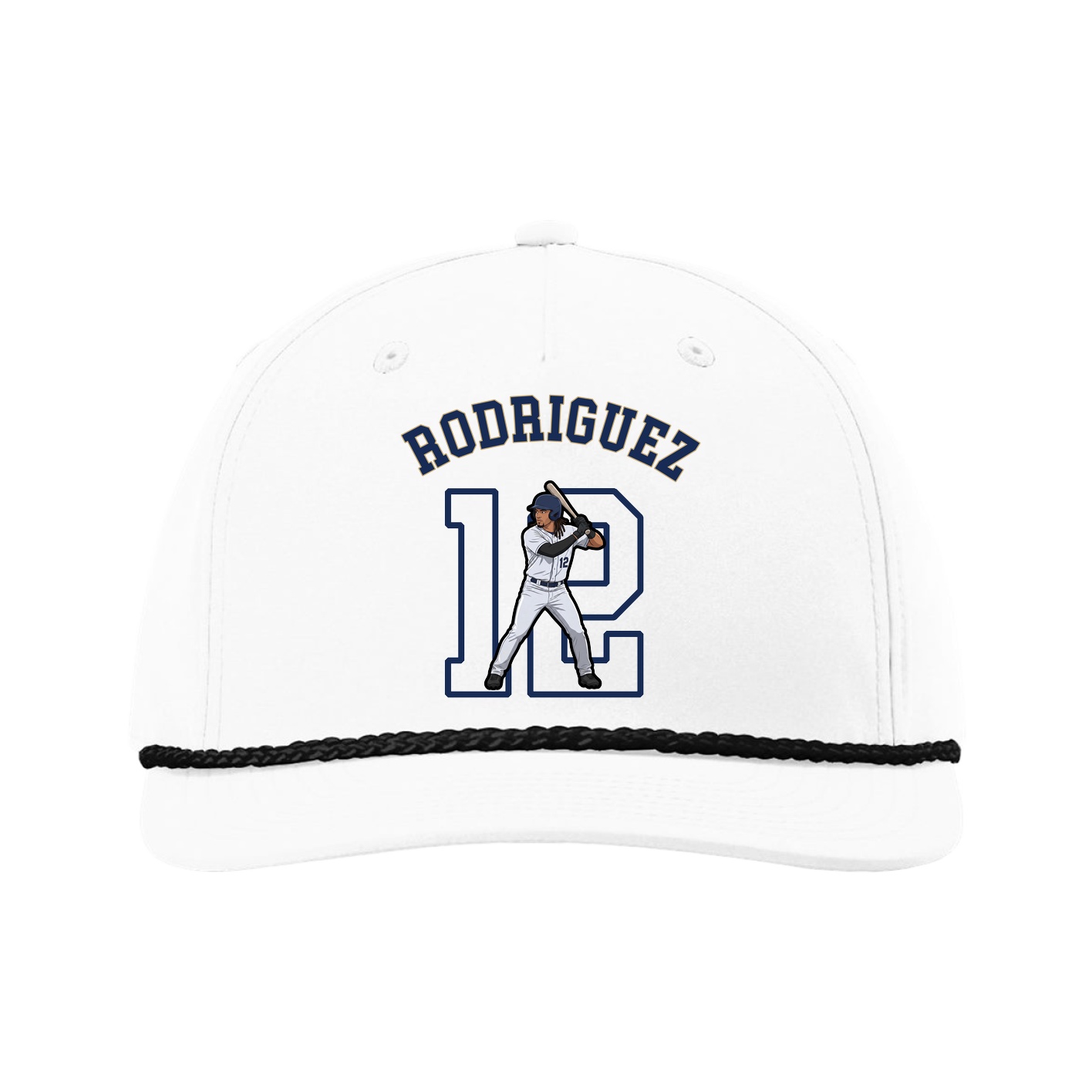 Five-Panel Classic Rope Cap — Shirsey Arch in White