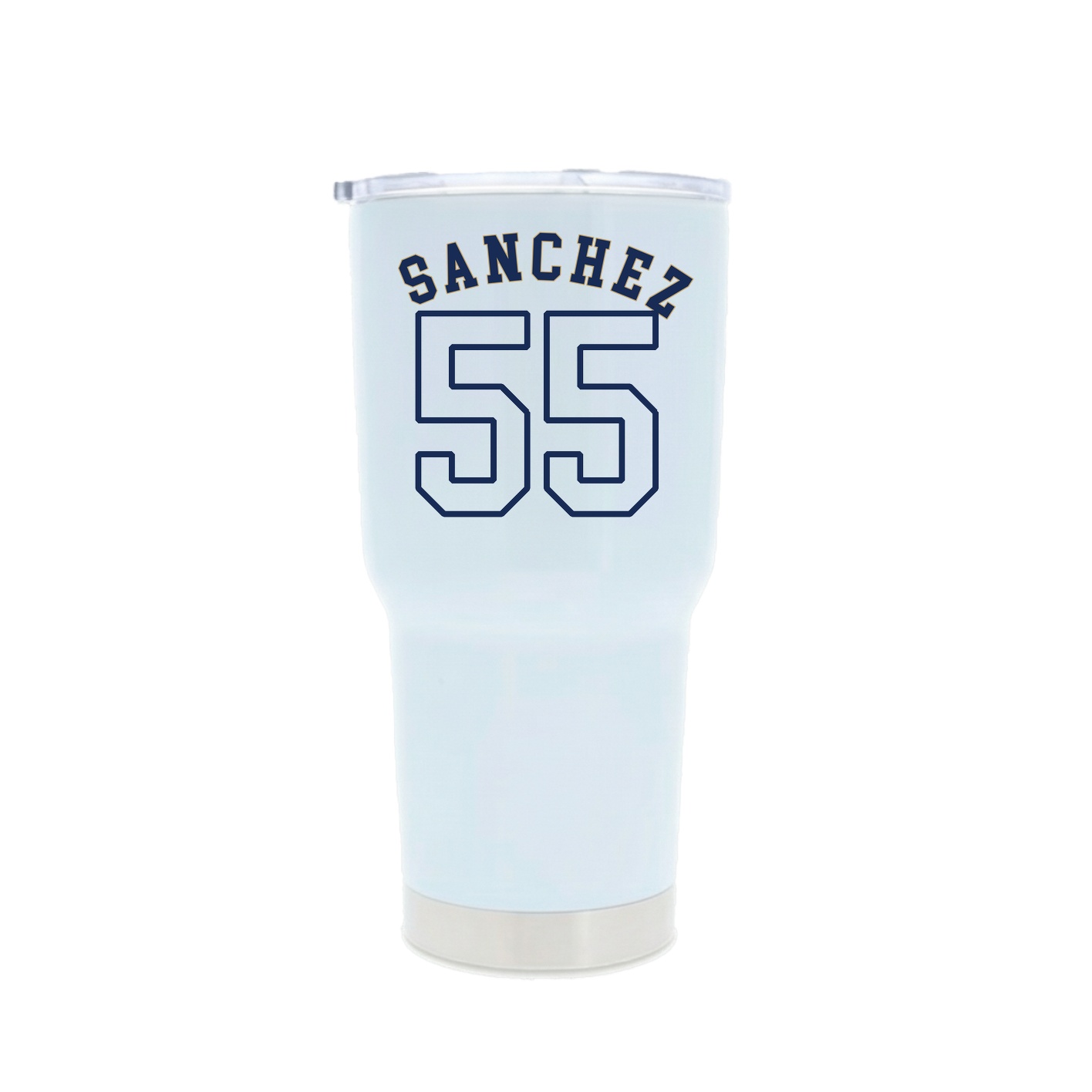 30oz Stainless Steel Tumbler — Shirsey Arch in White