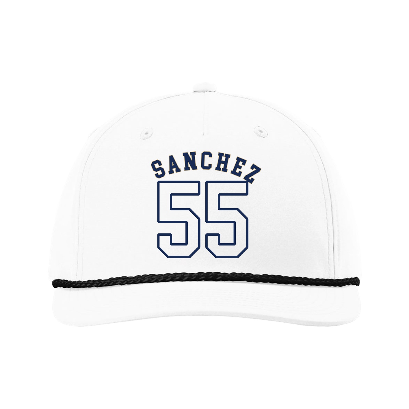 Five-Panel Classic Rope Cap — Shirsey Arch in White