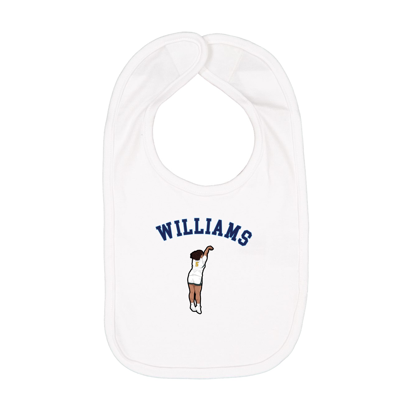 Infant Bib — Shirsey Arch in White