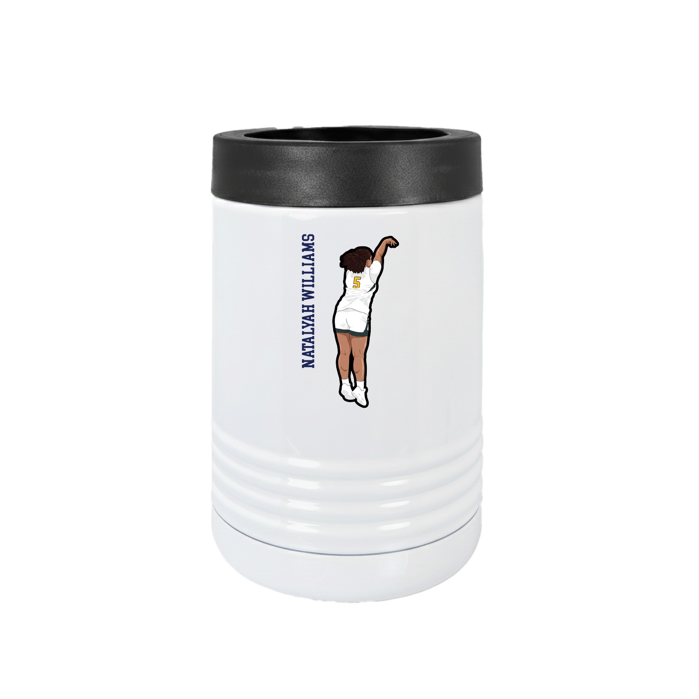 Beverage Holder — Name Vertical in White