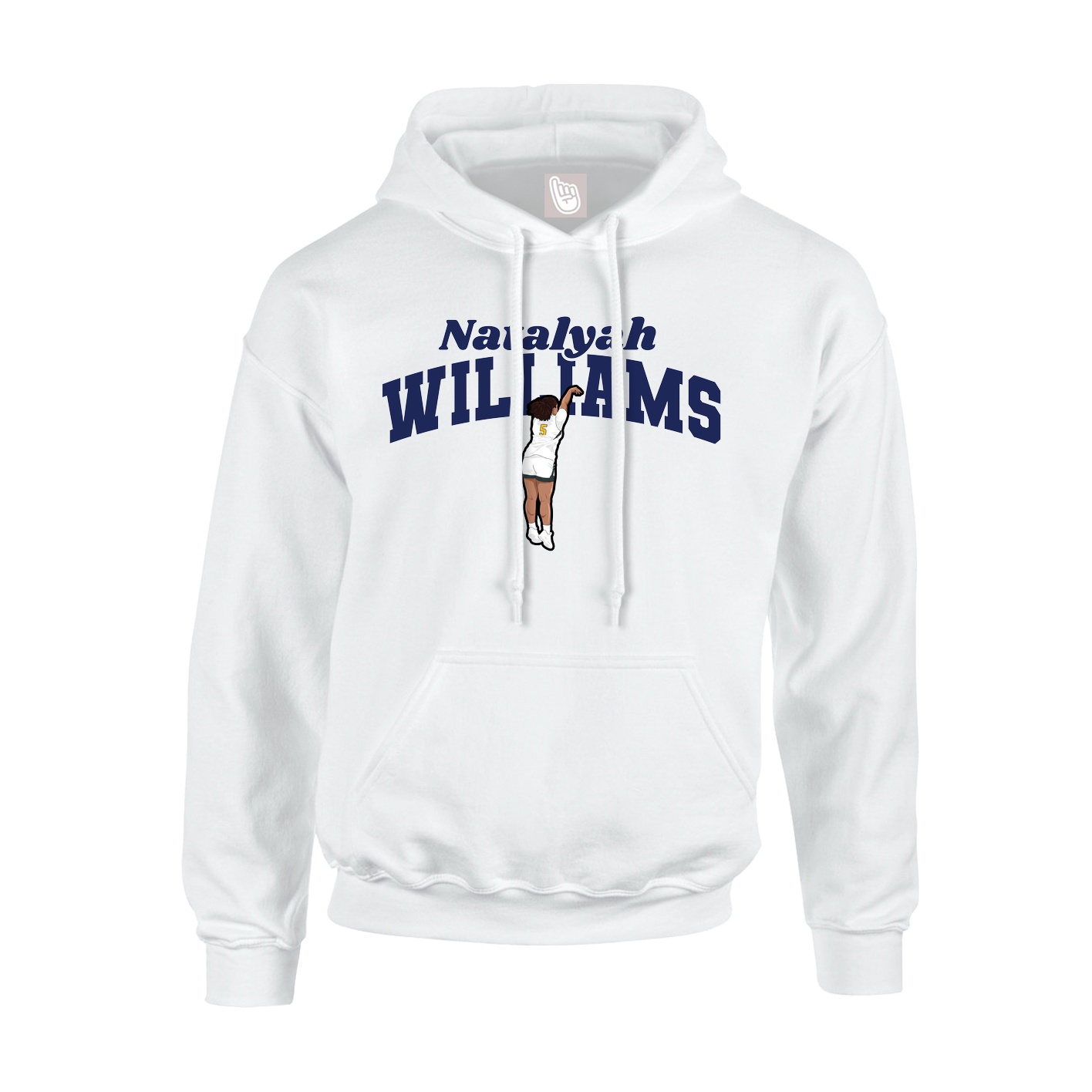 Hoodie — Signature Arch in White