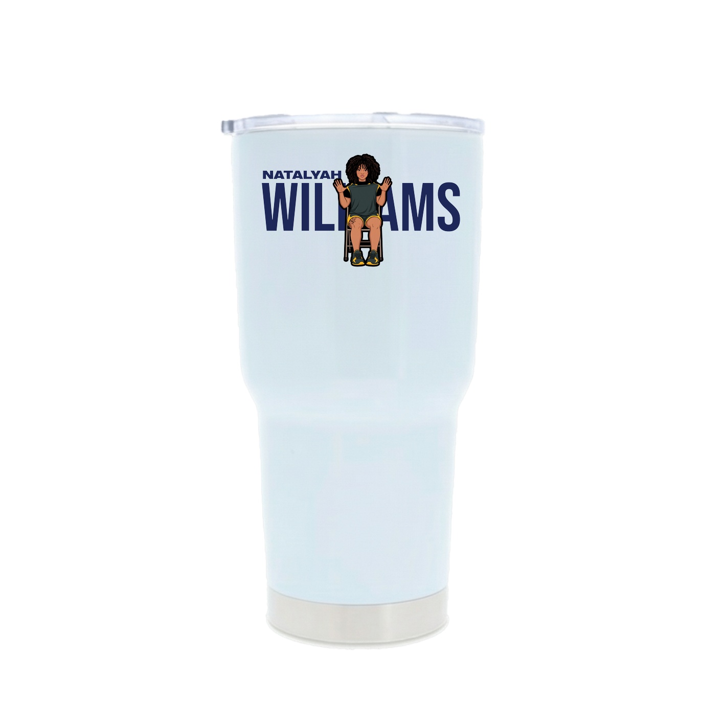 30oz Stainless Steel Tumbler — Player Name in White