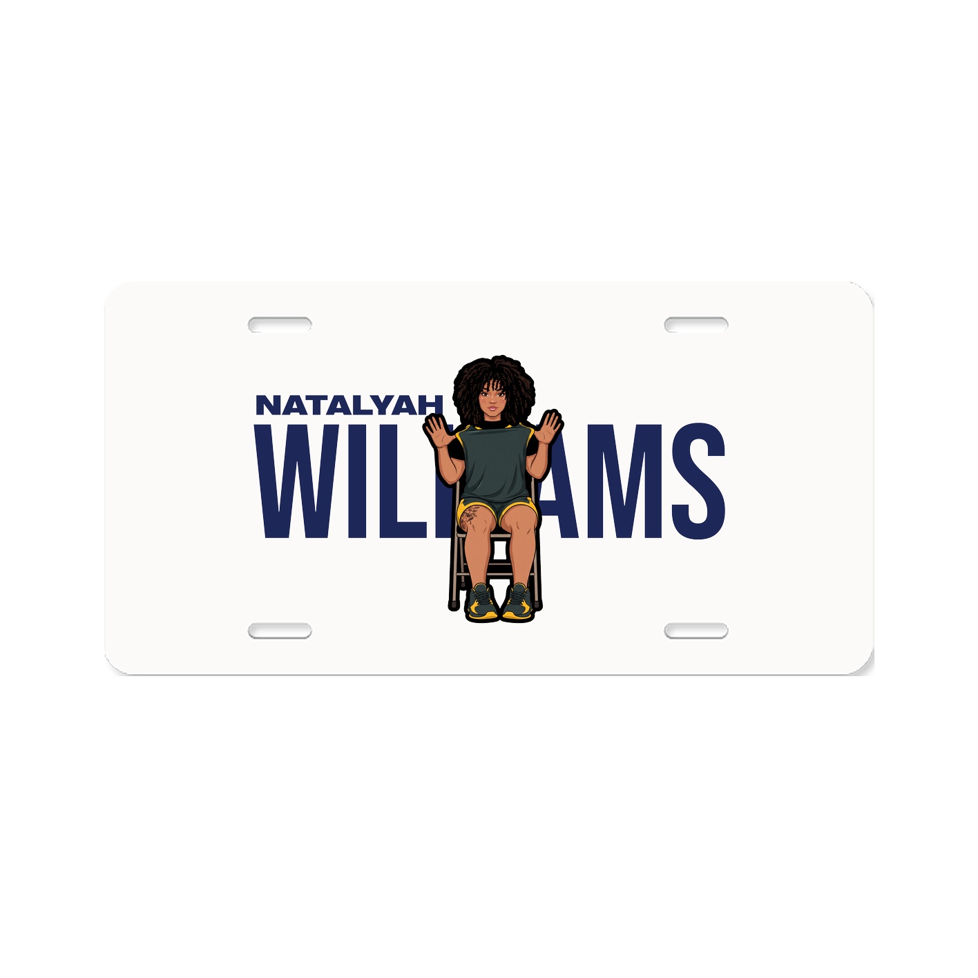 License Plate — Player Name in Classic
