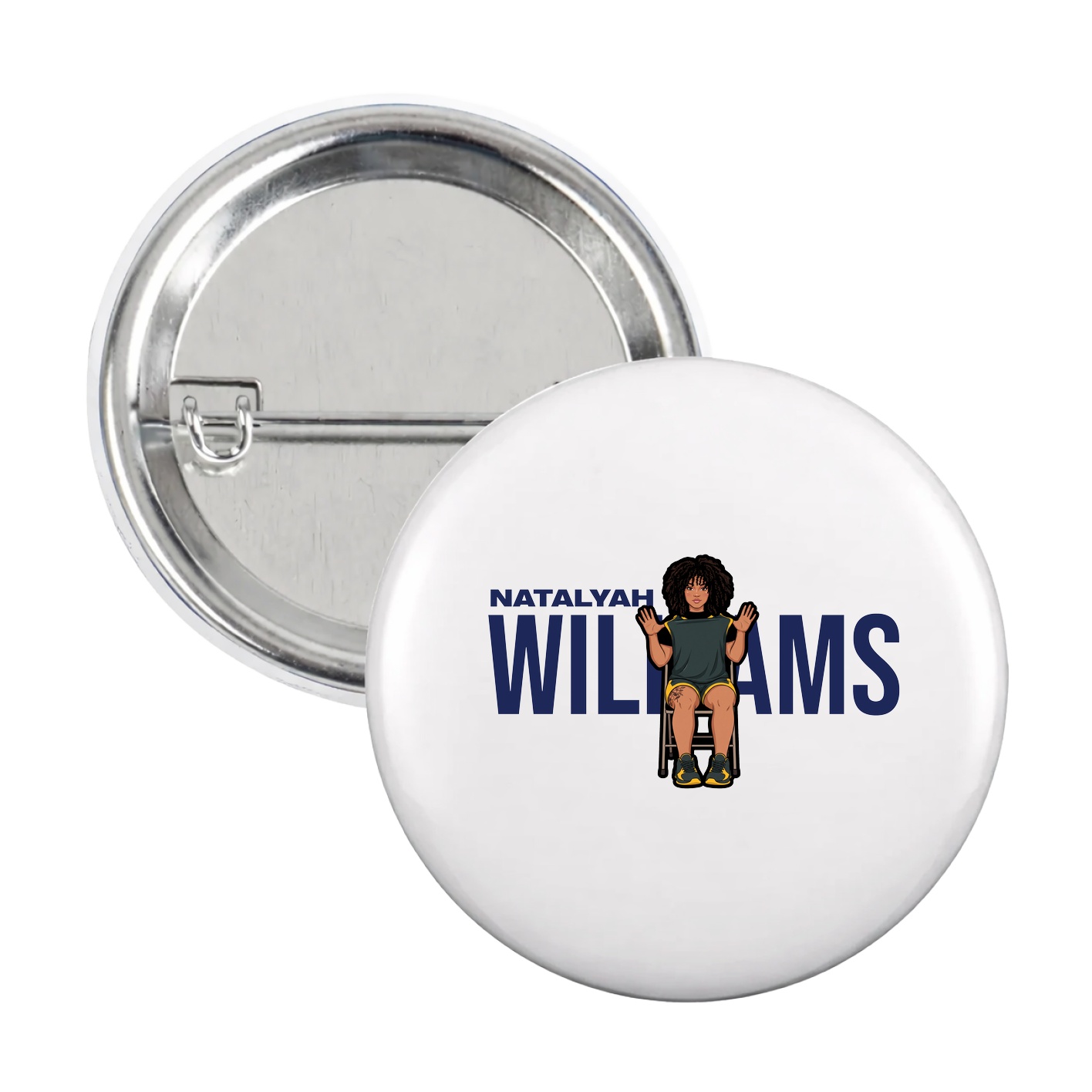 Game Day Button — Player Name in White