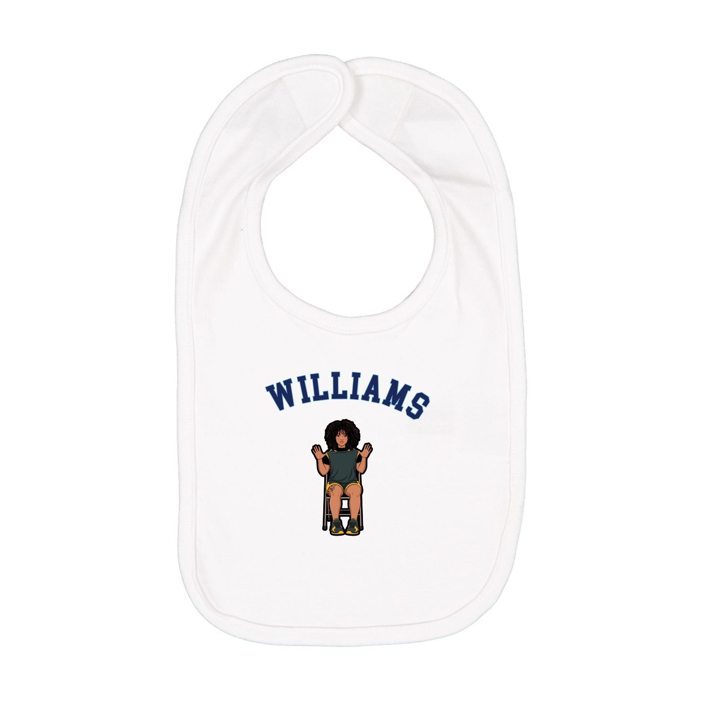Infant Bib — Shirsey Arch in White