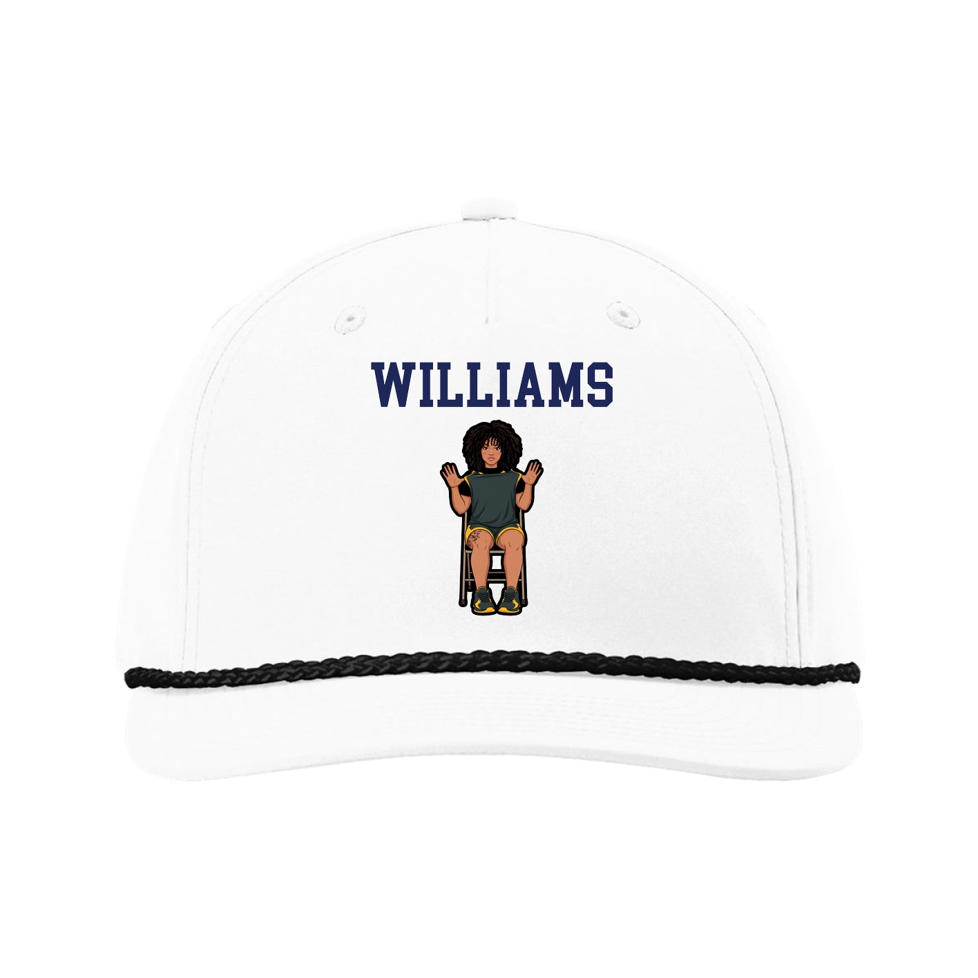 Five-Panel Classic Rope Cap — Shirsey in White