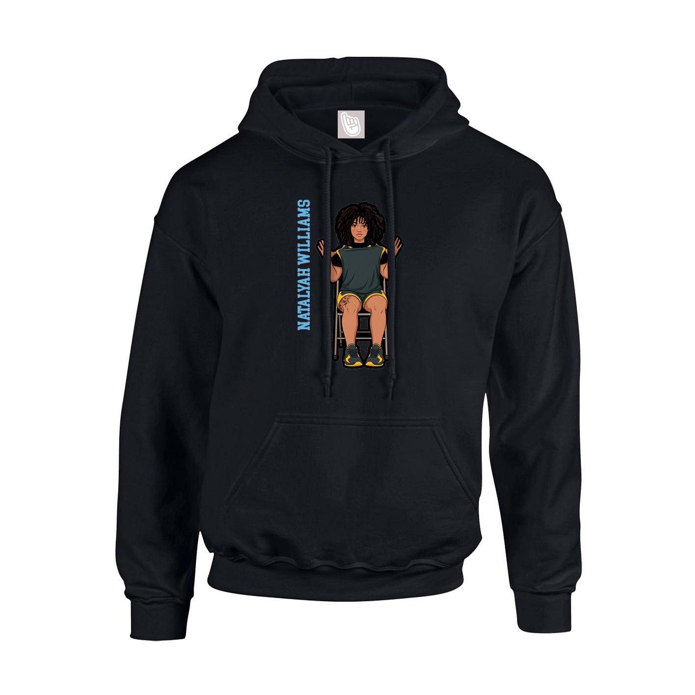Hoodie — Name Vertical in Black
