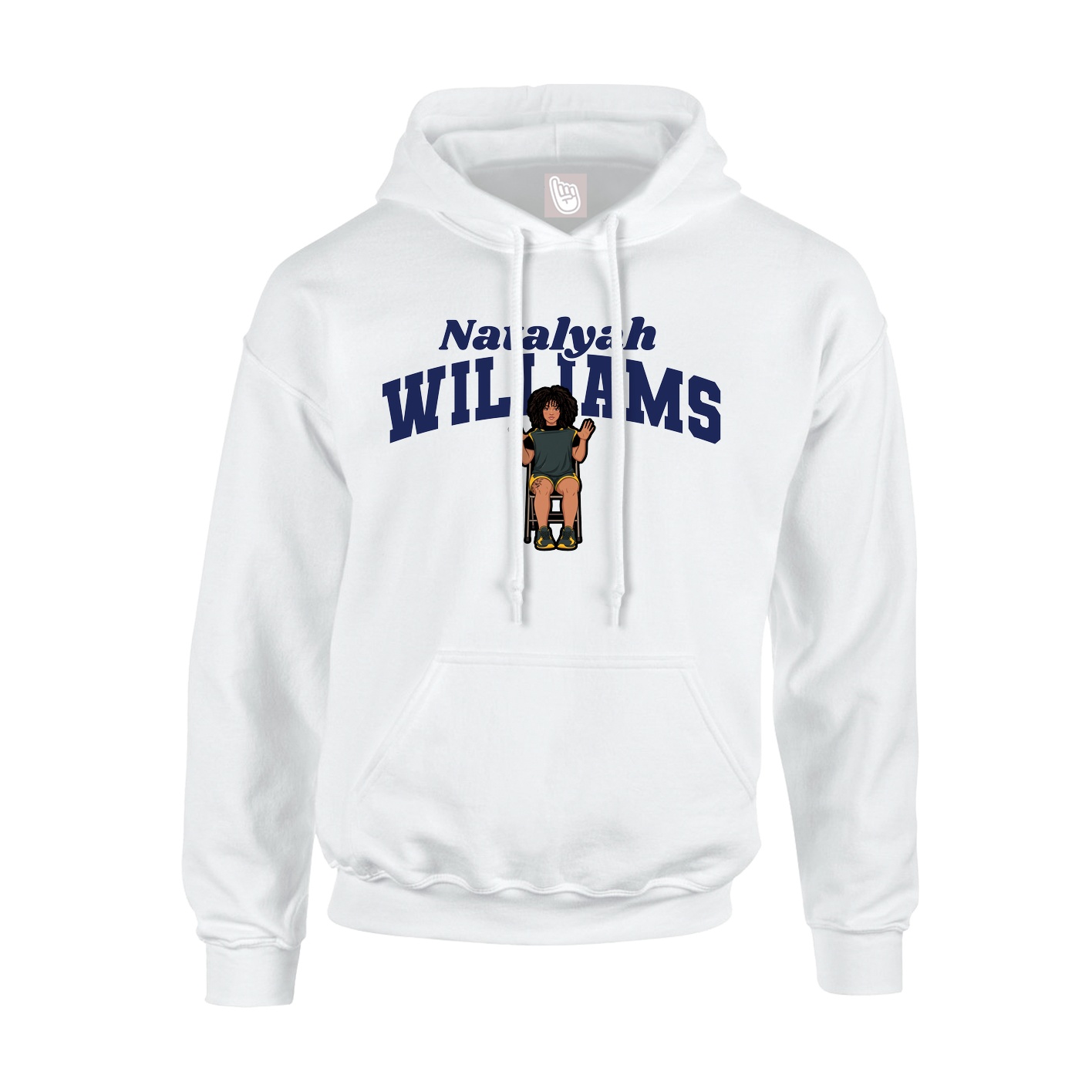 Youth Hoodie — Signature Arch in White