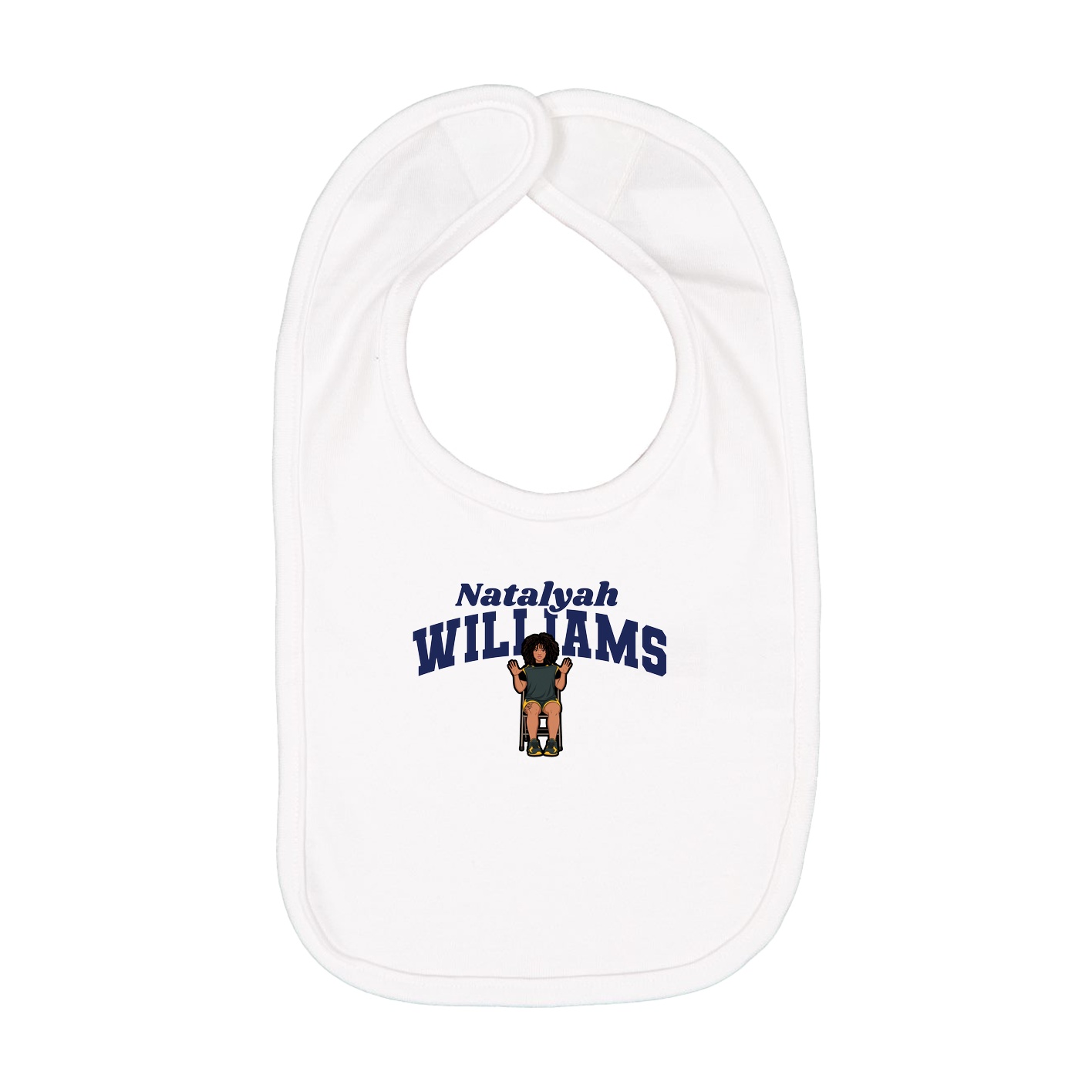 Infant Bib — Signature Arch in White