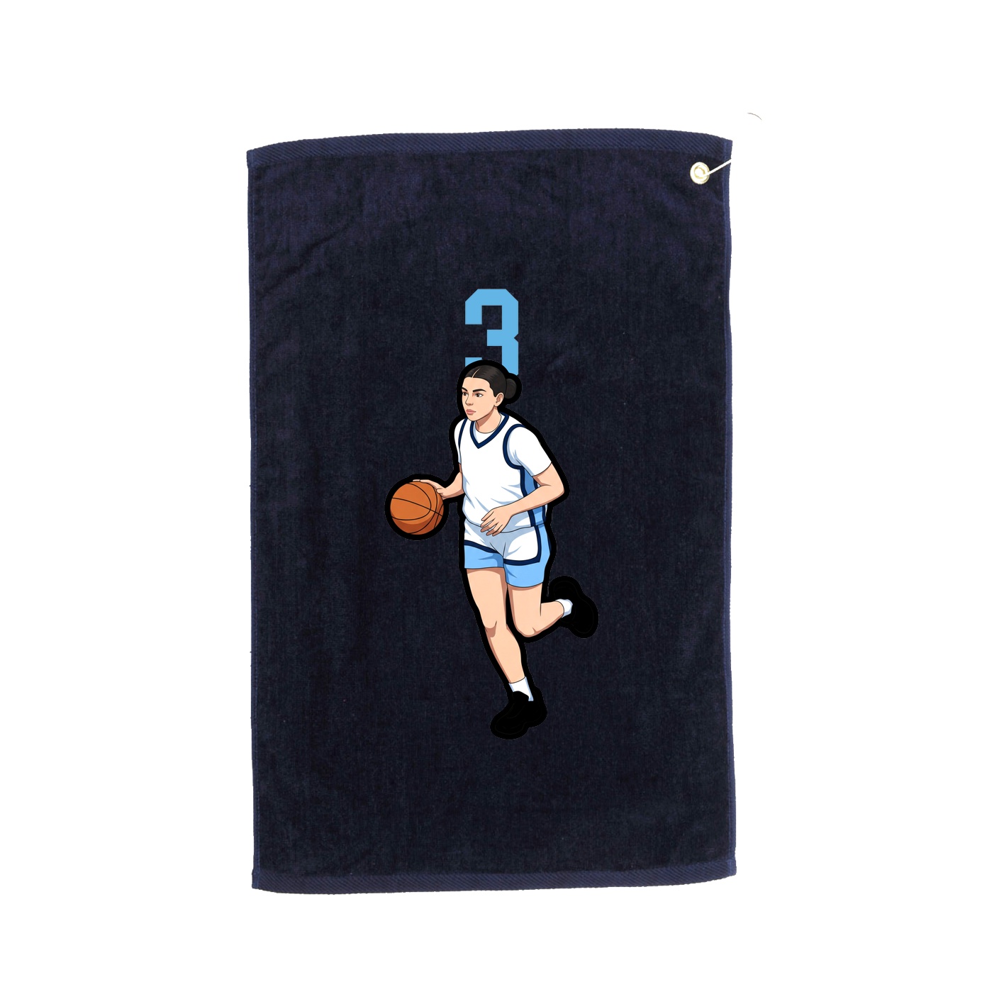 Golf Towel — Number Top in Navy