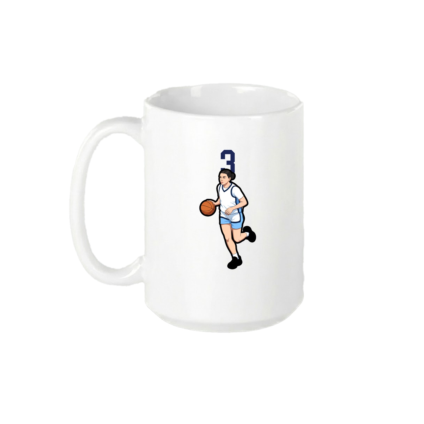 15oz Coffee Mug — Number Top in White
