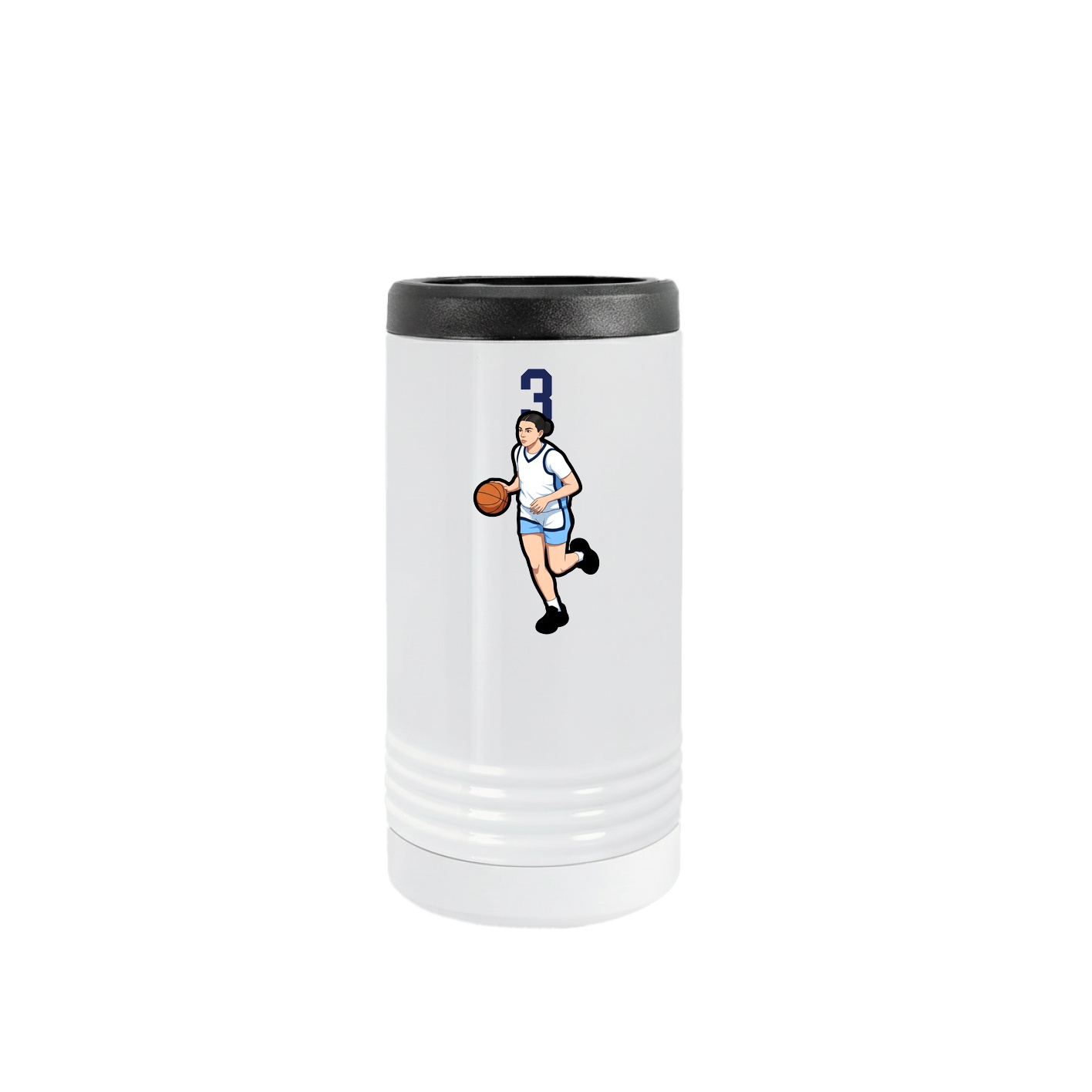 Slim Beverage Holder — Number Top in White
