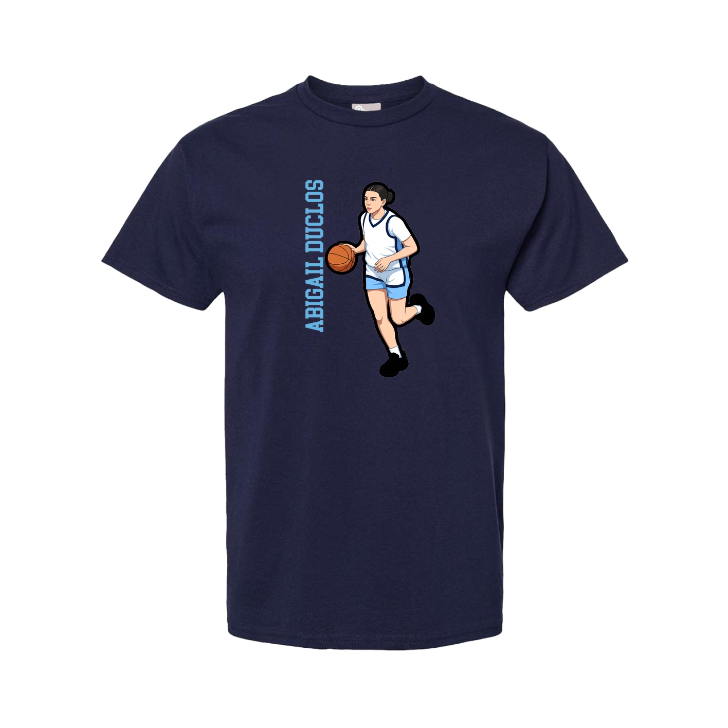 Tee — Name Vertical in Navy