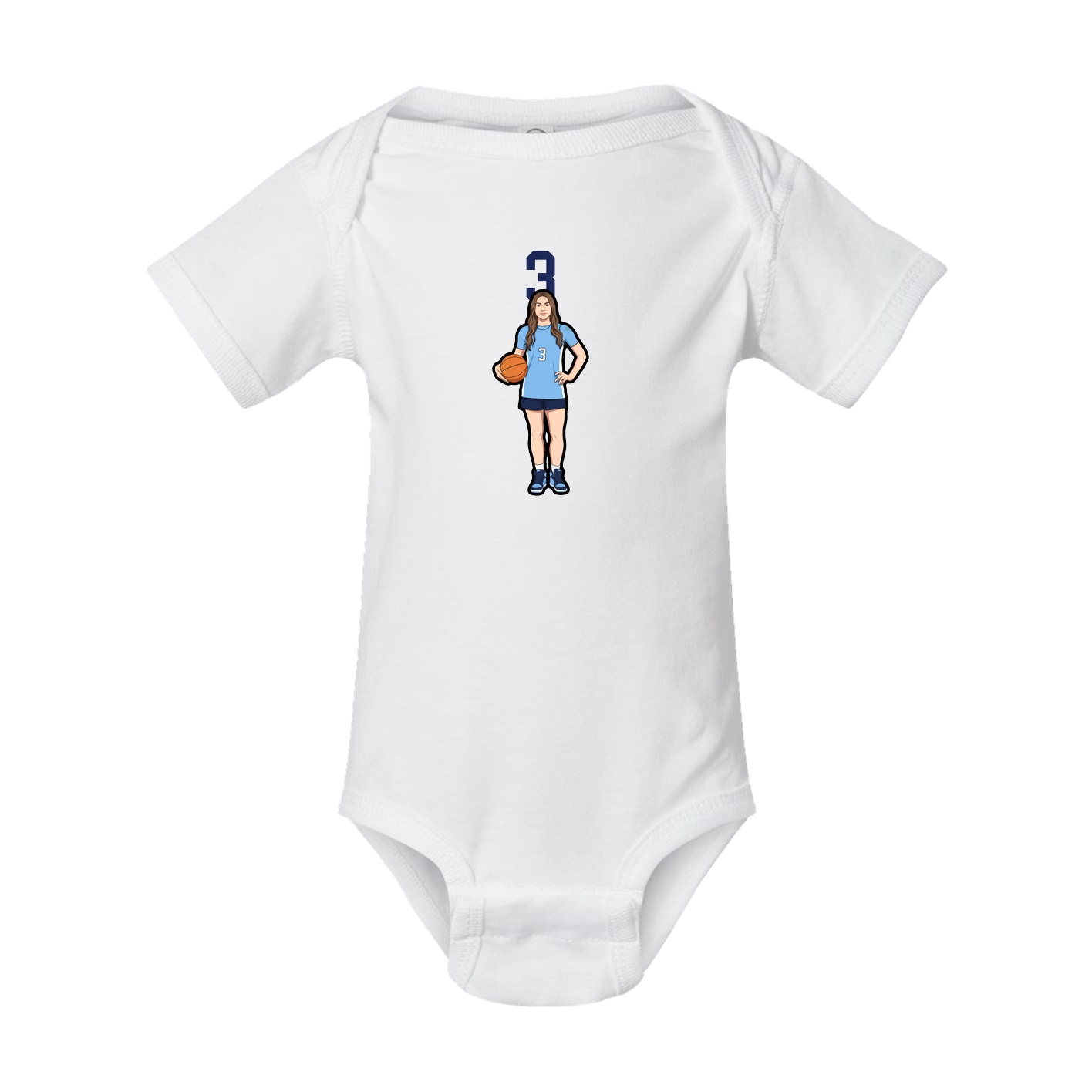 Baby Onesie — Number Top in White