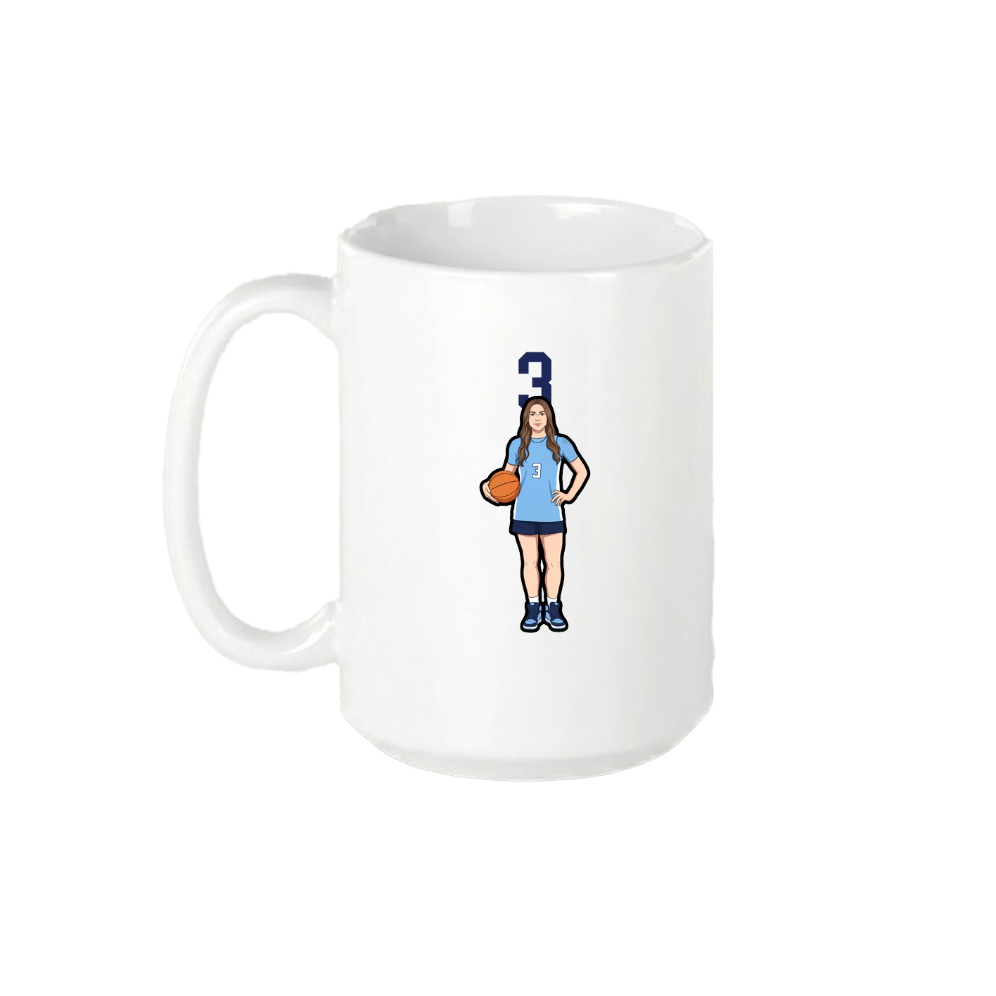 15oz Coffee Mug — Number Top in White